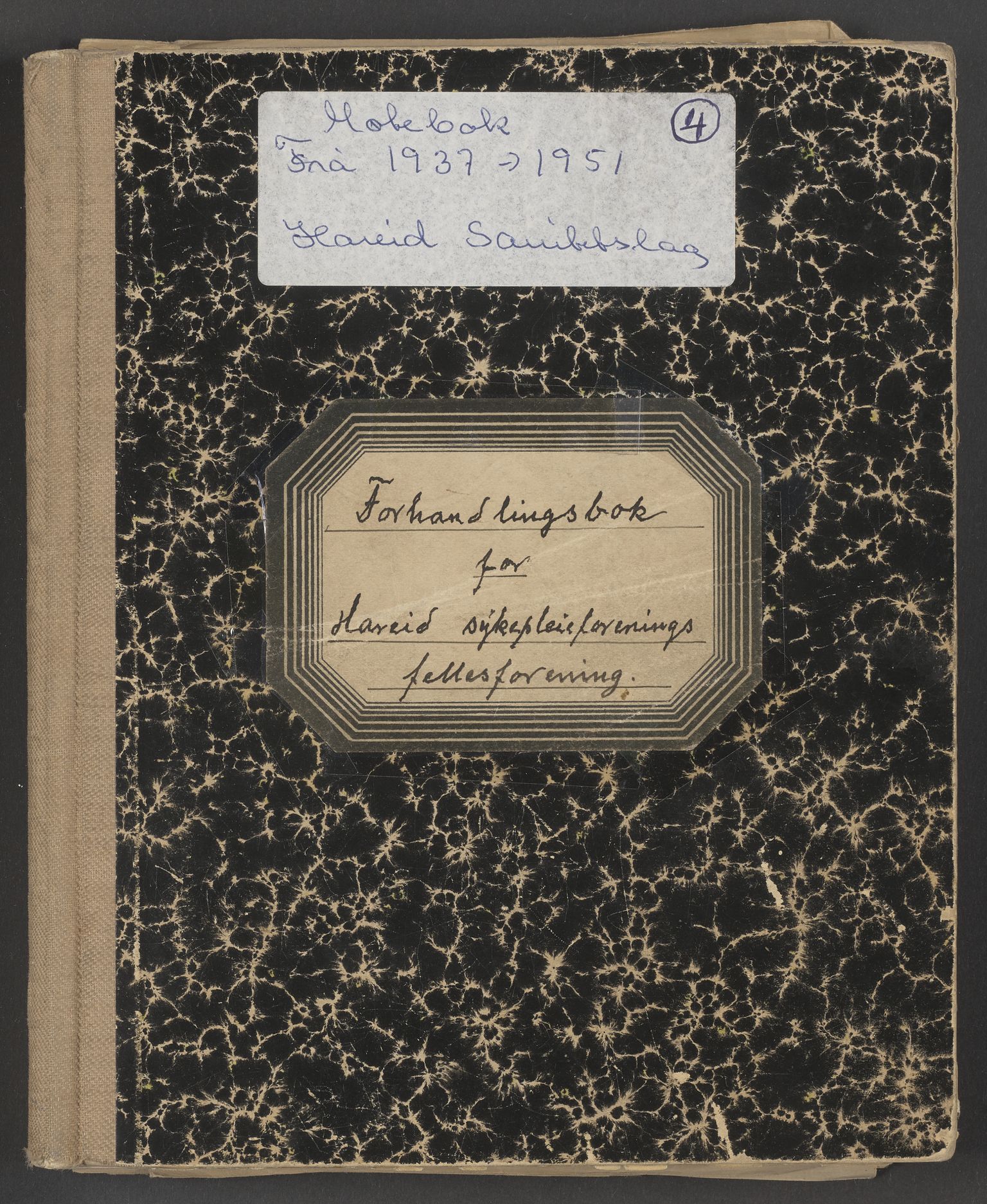 Hareid sanitetslag, IKAM/P-00271/A/Aa/L0001/0004: Møtebøker / Møtebok, 1937-1951