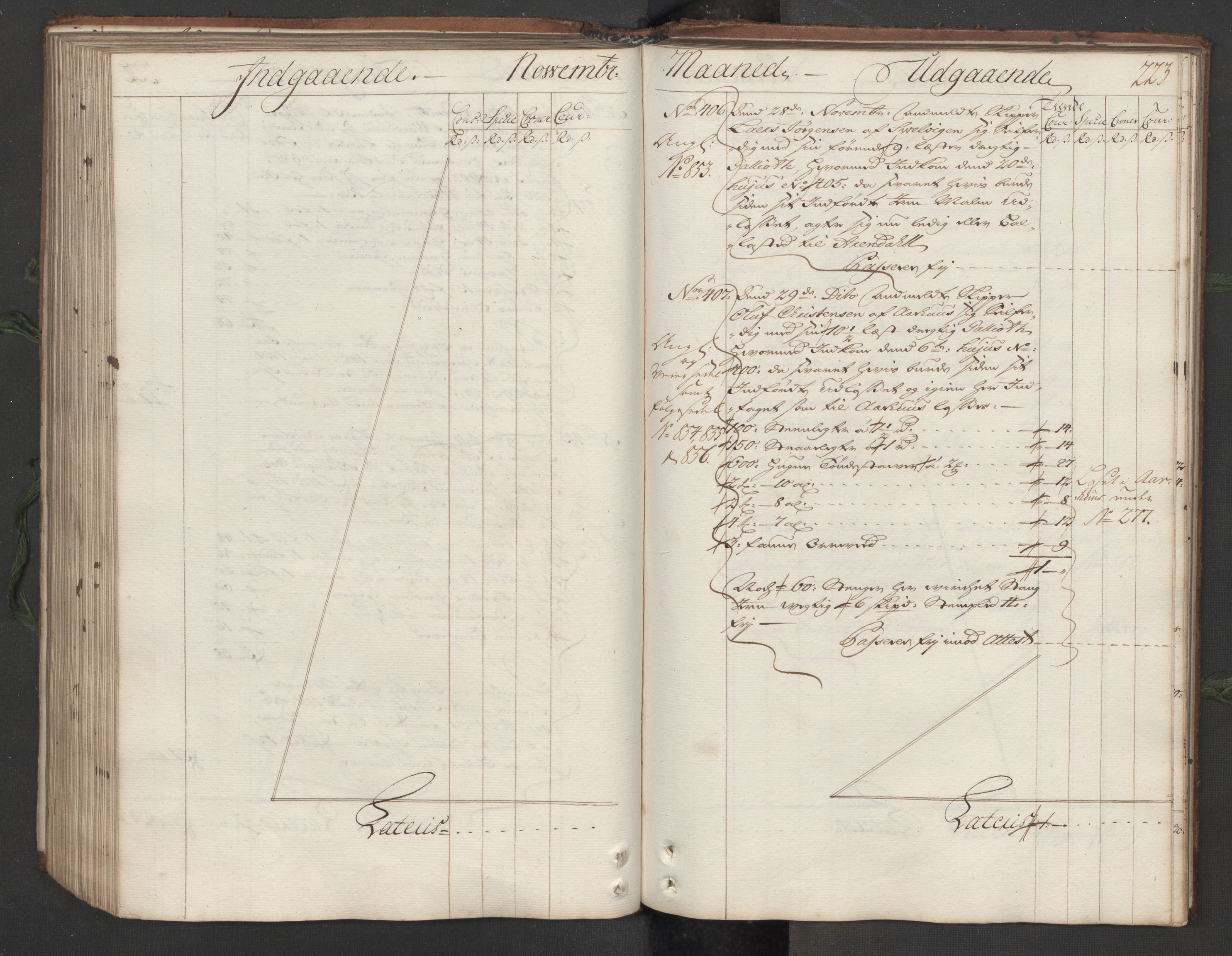 Generaltollkammeret, tollregnskaper, AV/RA-EA-5490/R12/L0007/0001: Tollregnskaper Langesund / Hovedtollbok, 1731, s. 222b-223a