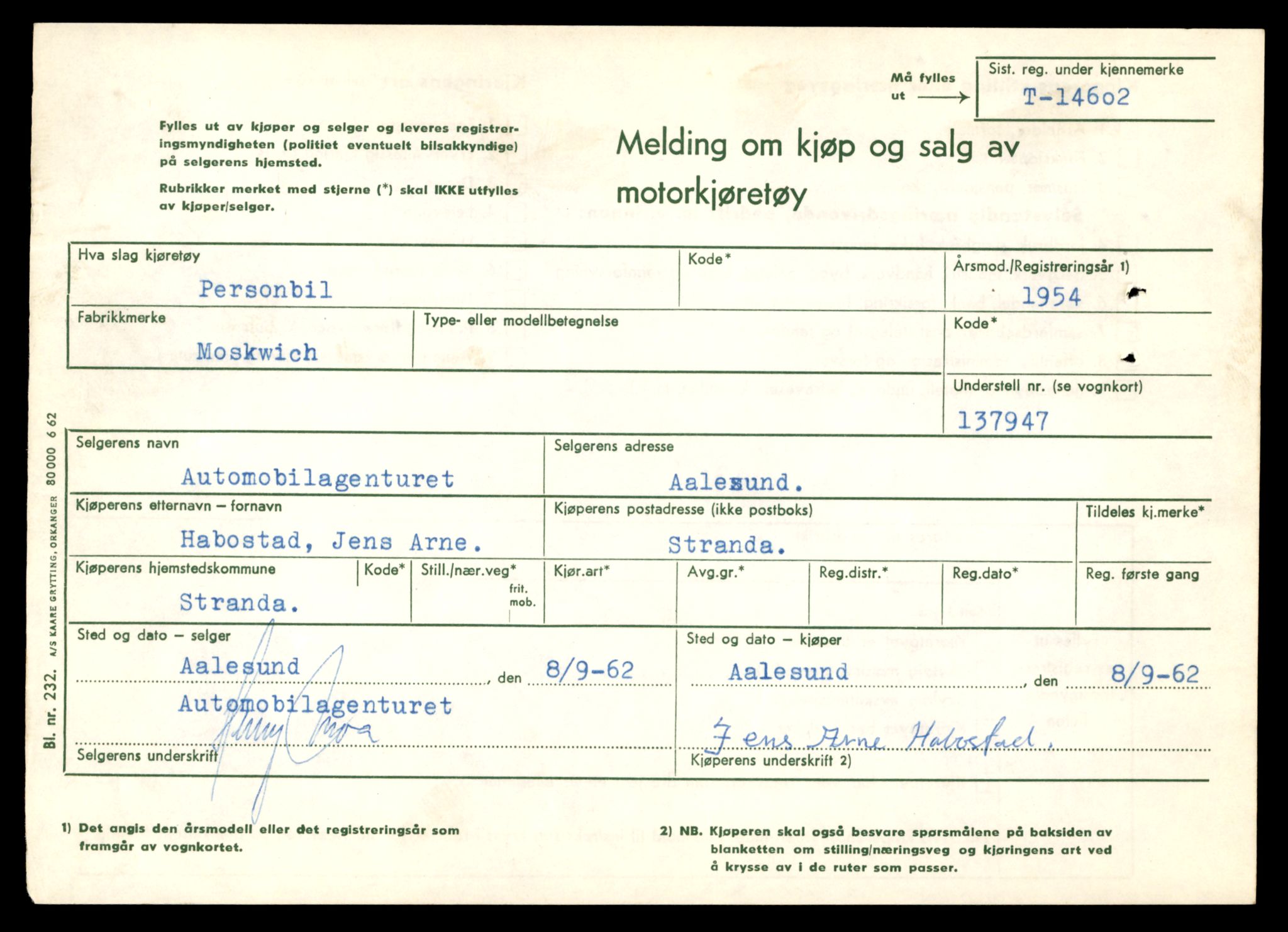 Møre og Romsdal vegkontor - Ålesund trafikkstasjon, AV/SAT-A-4099/F/Fe/L0047: Registreringskort for kjøretøy T 14580 - T 14720, 1927-1998, s. 633