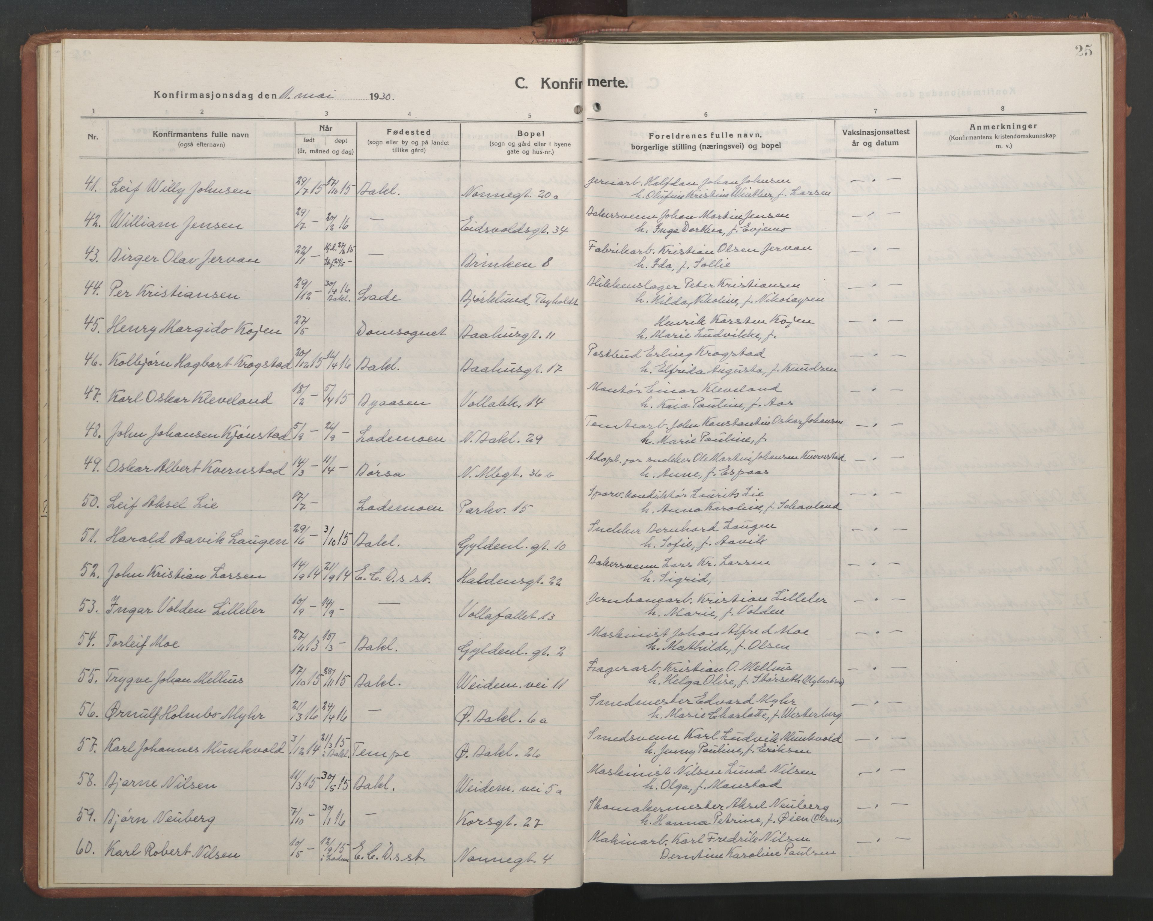 Ministerialprotokoller, klokkerbøker og fødselsregistre - Sør-Trøndelag, SAT/A-1456/604/L0228: Klokkerbok nr. 604C11, 1928-1950, s. 25