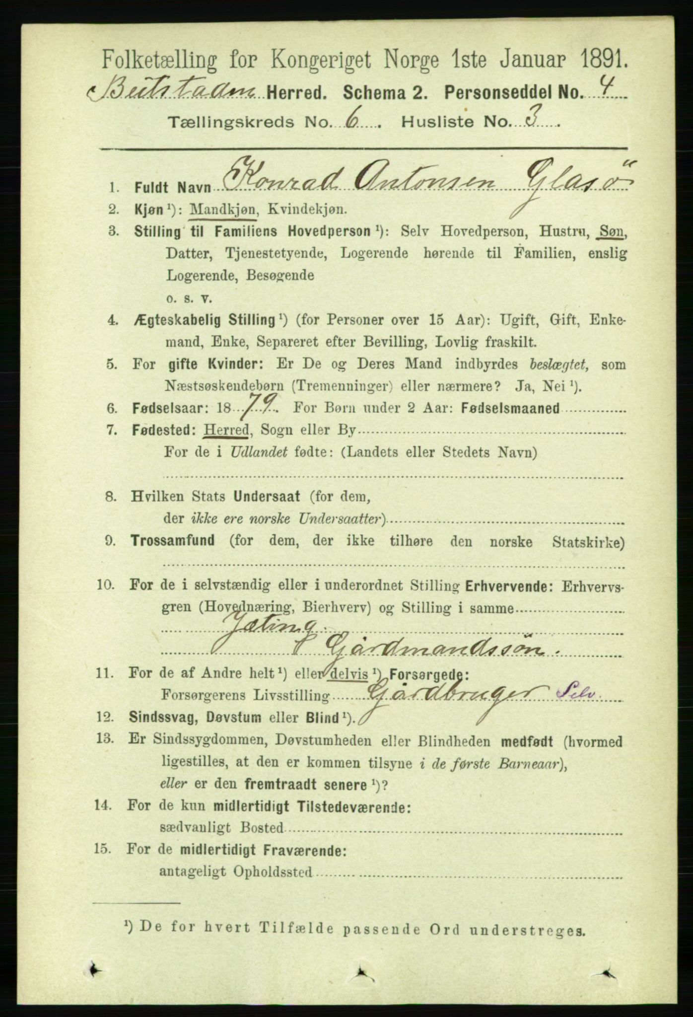 RA, Folketelling 1891 for 1727 Beitstad herred, 1891, s. 1550