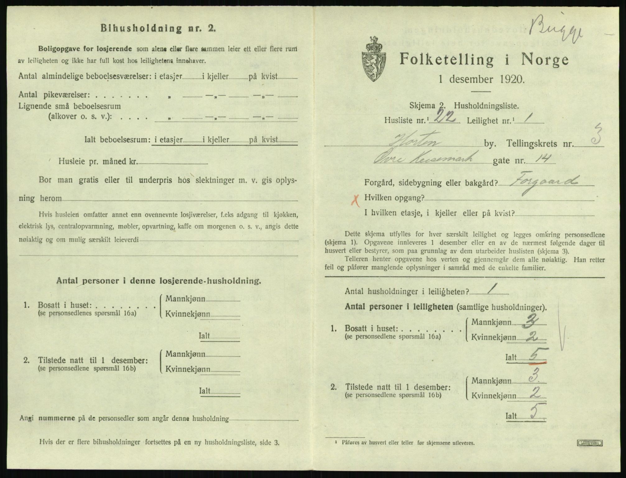 SAKO, Folketelling 1920 for 0703 Horten kjøpstad, 1920, s. 4203