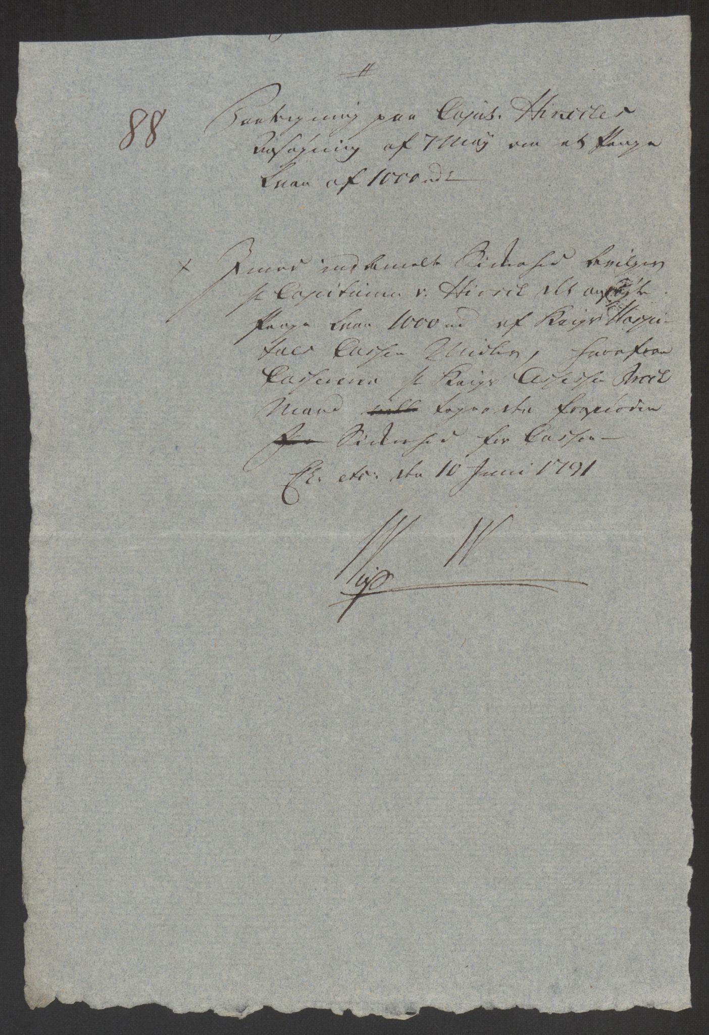 Forsvaret, Den norske kvesthuskasse/krigshospitalkasse, AV/RA-RAFA-1887/F/Fa/L0008: Konsepter, 1790-1793, s. 518