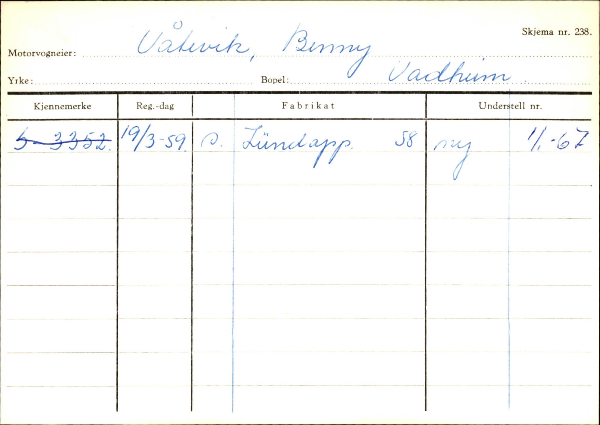 Statens vegvesen, Sogn og Fjordane vegkontor, SAB/A-5301/4/F/L0131: Eigarregister Høyanger P-Å. Stryn S-Å, 1945-1975, s. 856