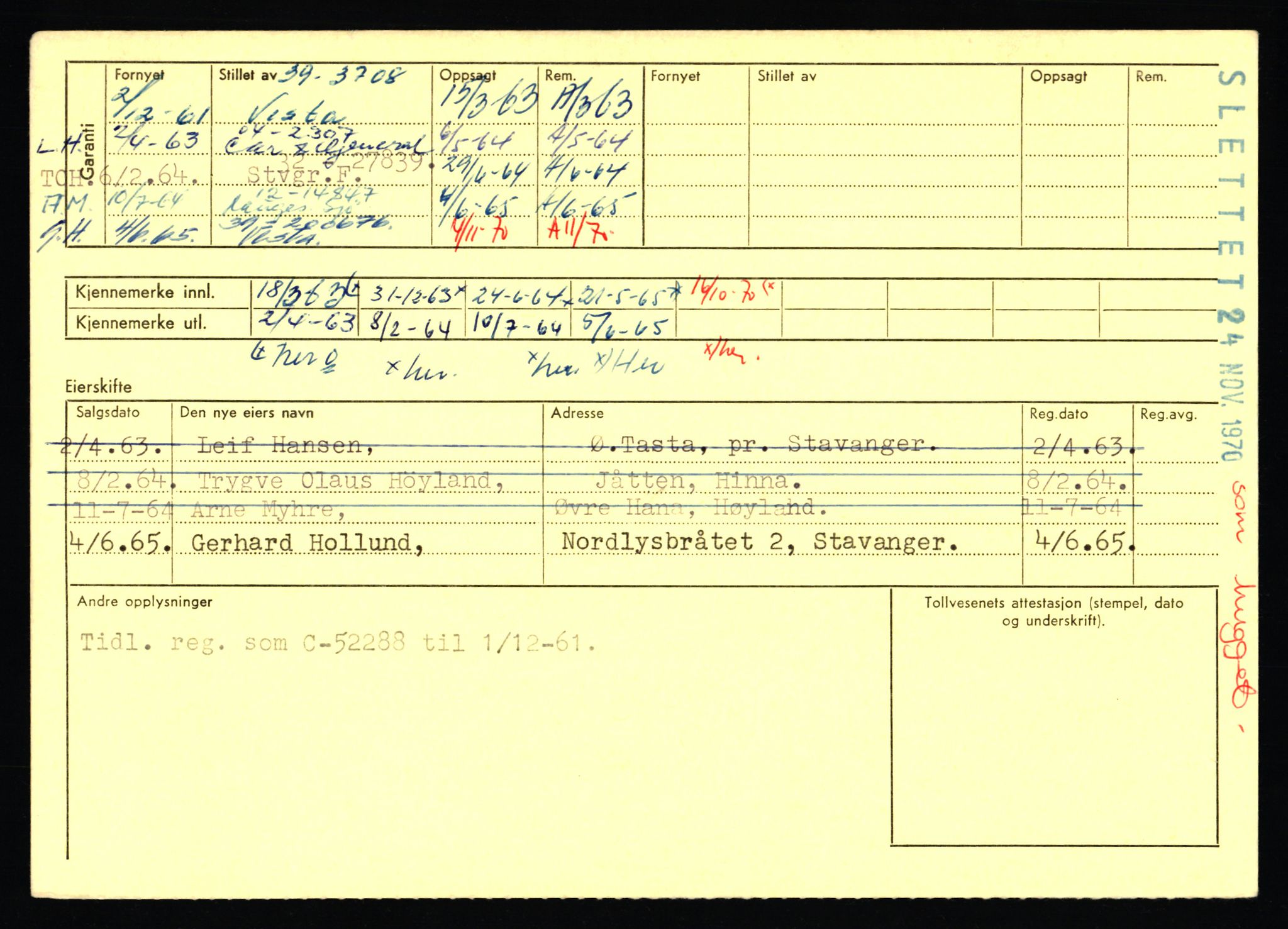 Stavanger trafikkstasjon, AV/SAST-A-101942/0/F/L0071: L-80500 - L-82199, 1930-1971, s. 1490