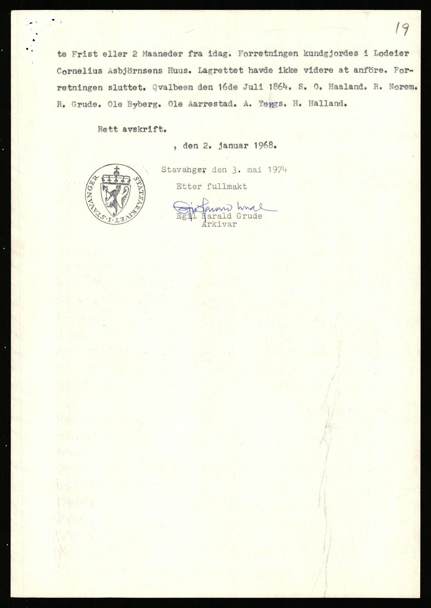 Statsarkivet i Stavanger, SAST/A-101971/03/Y/Yj/L0012: Avskrifter sortert etter gårdsnavn: Bru - Bækkeheien, 1750-1930, s. 223