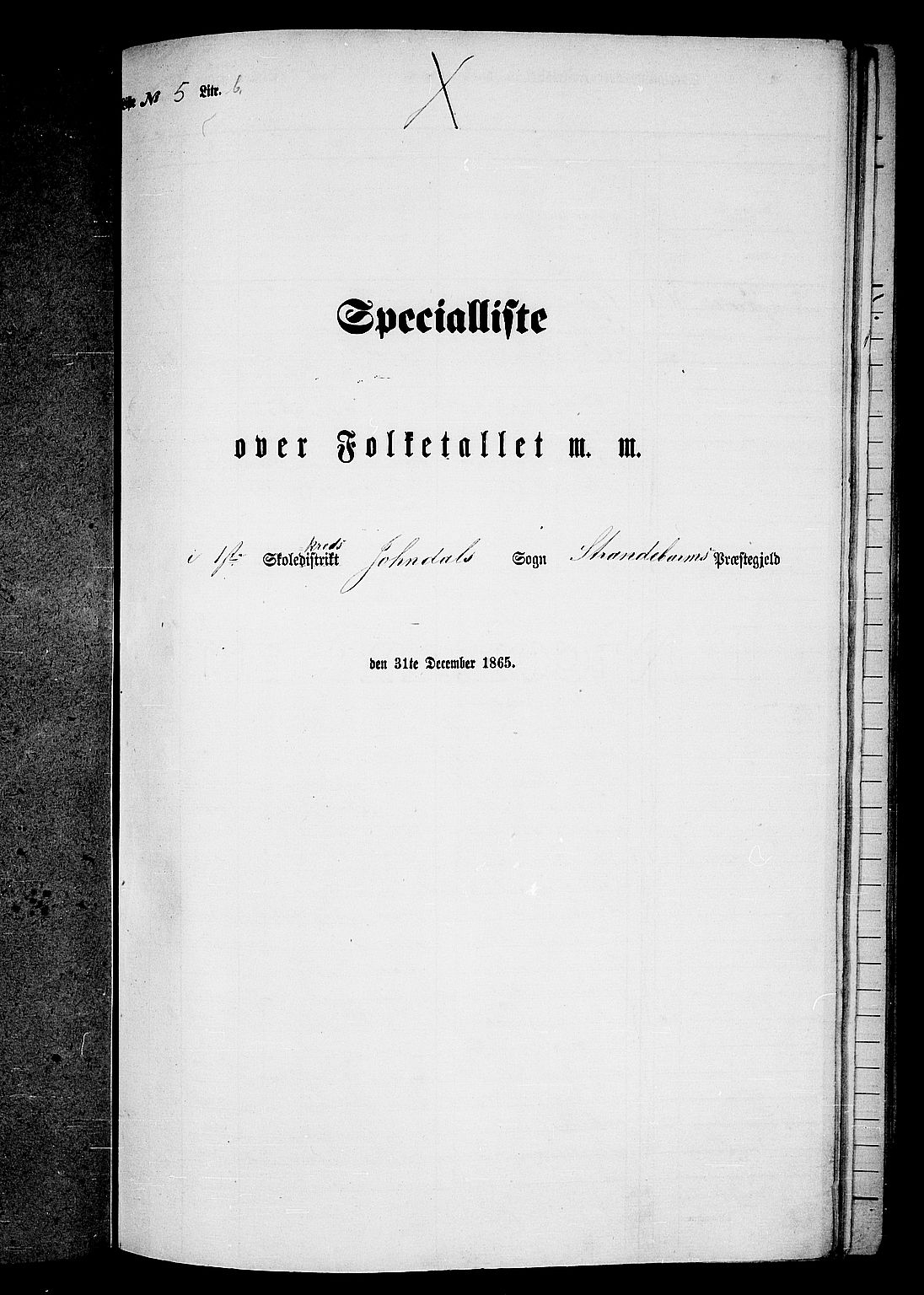 RA, Folketelling 1865 for 1226P Strandebarm prestegjeld, 1865, s. 98