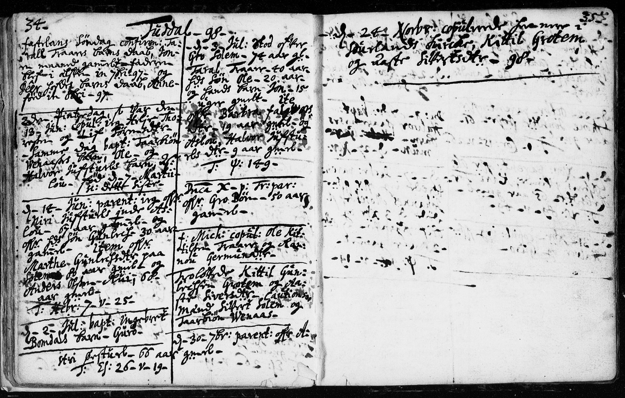 Hjartdal kirkebøker, SAKO/A-270/F/Fa/L0001: Ministerialbok nr. I 1, 1685-1714, s. 34-35