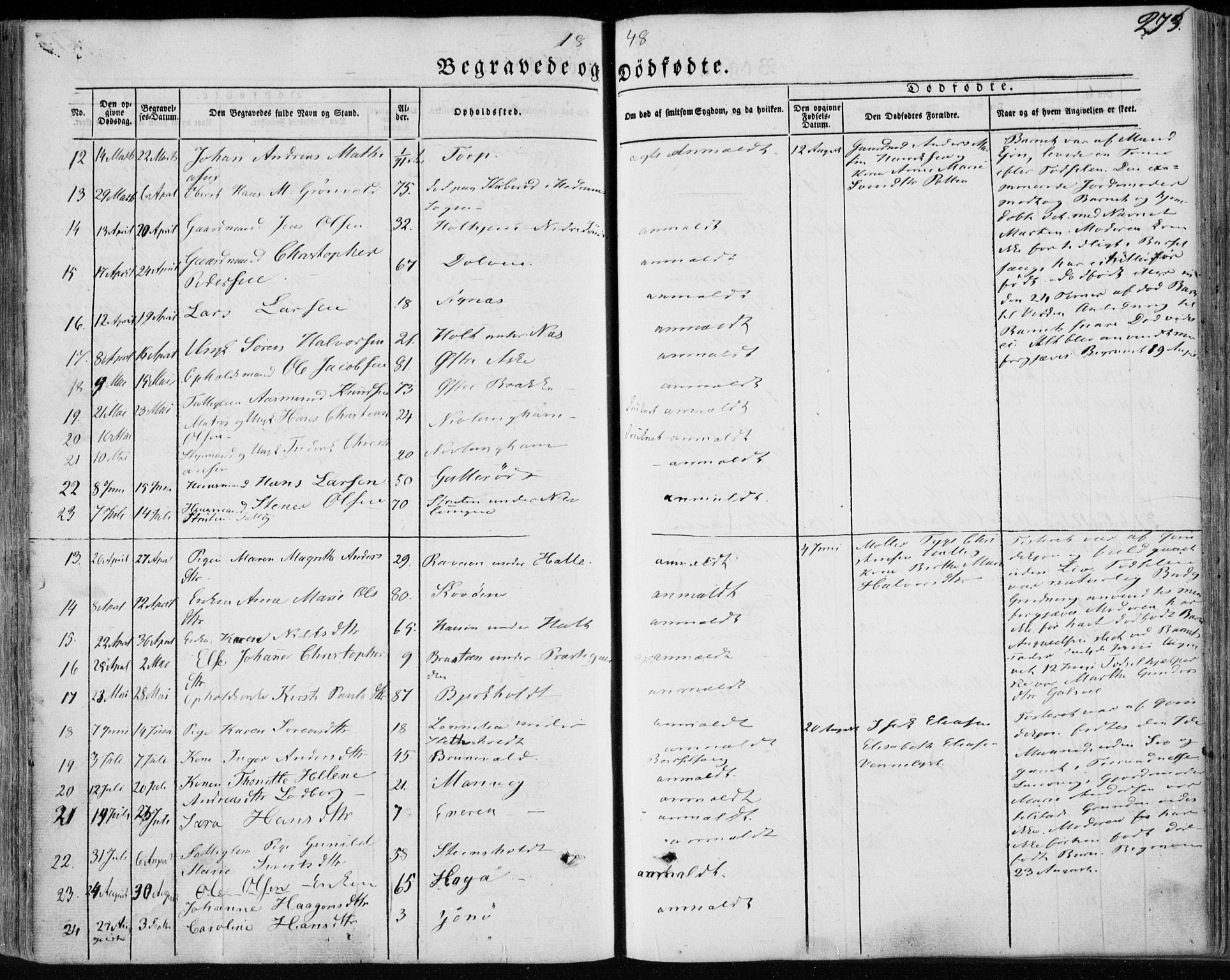 Brunlanes kirkebøker, AV/SAKO-A-342/F/Fa/L0004: Ministerialbok nr. I 4, 1846-1862, s. 273