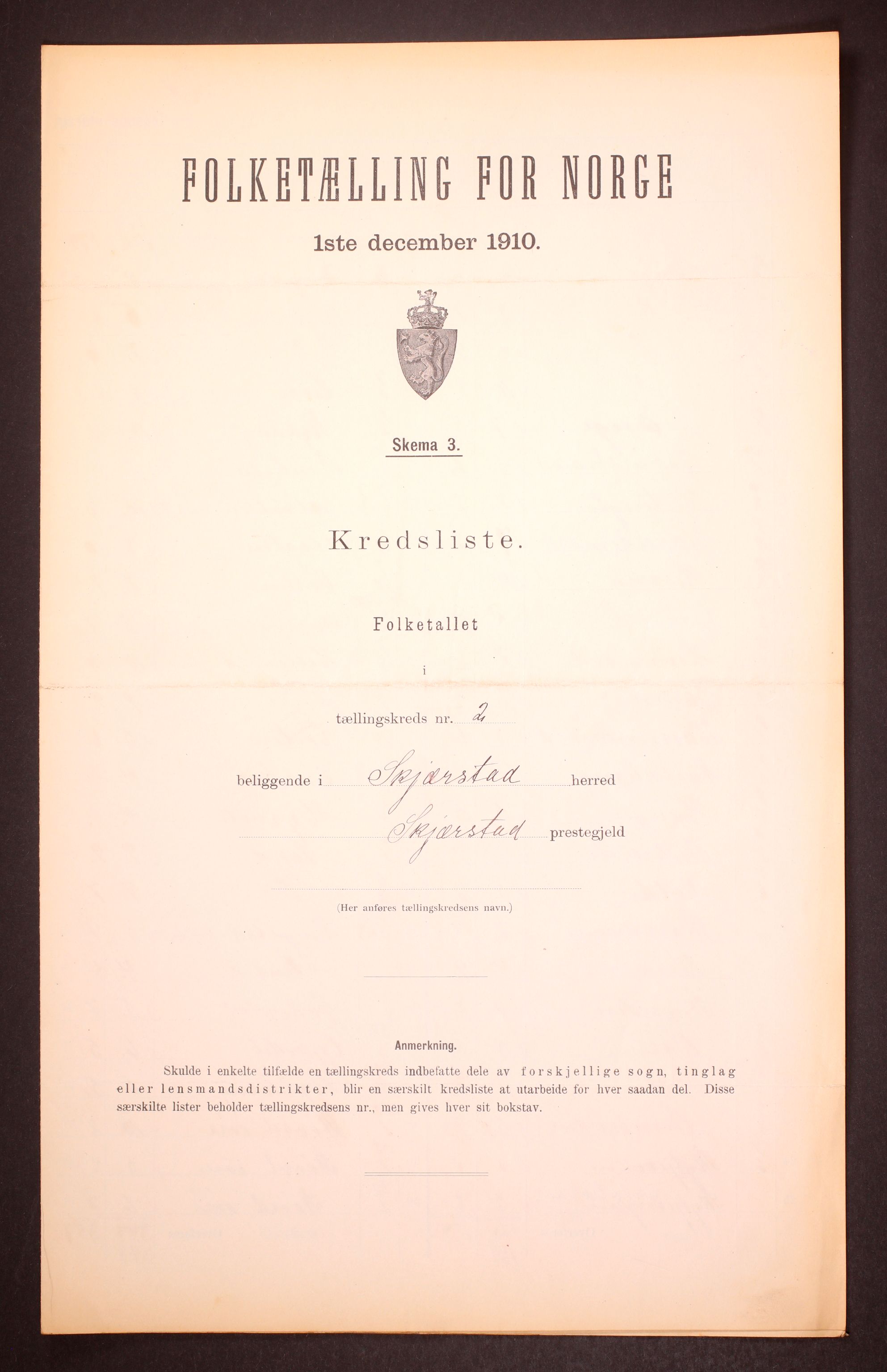 RA, Folketelling 1910 for 1842 Skjerstad herred, 1910, s. 7