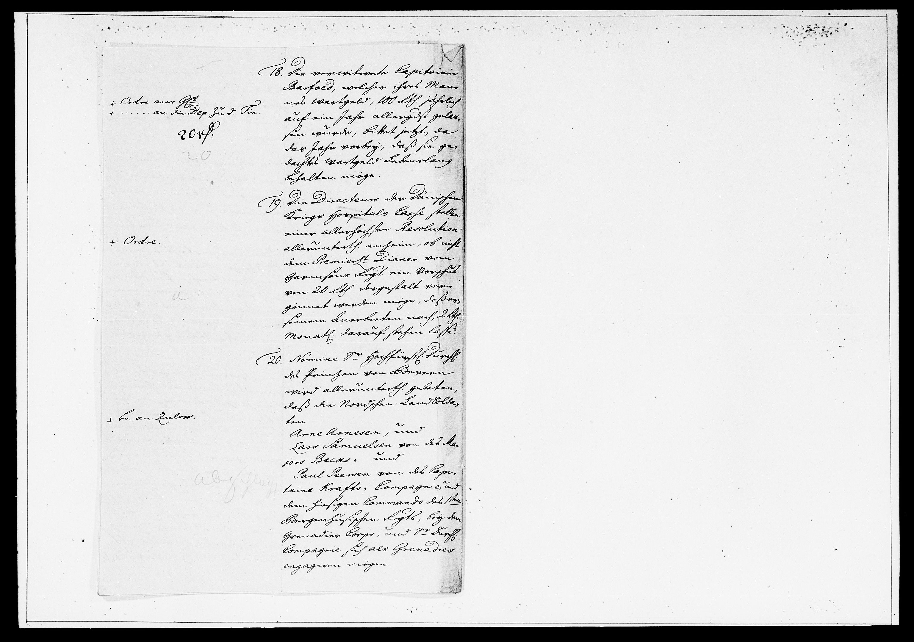 Krigskollegiet, Krigskancelliet, DRA/A-0006/-/1334-1359: Refererede sager, 1760, s. 800