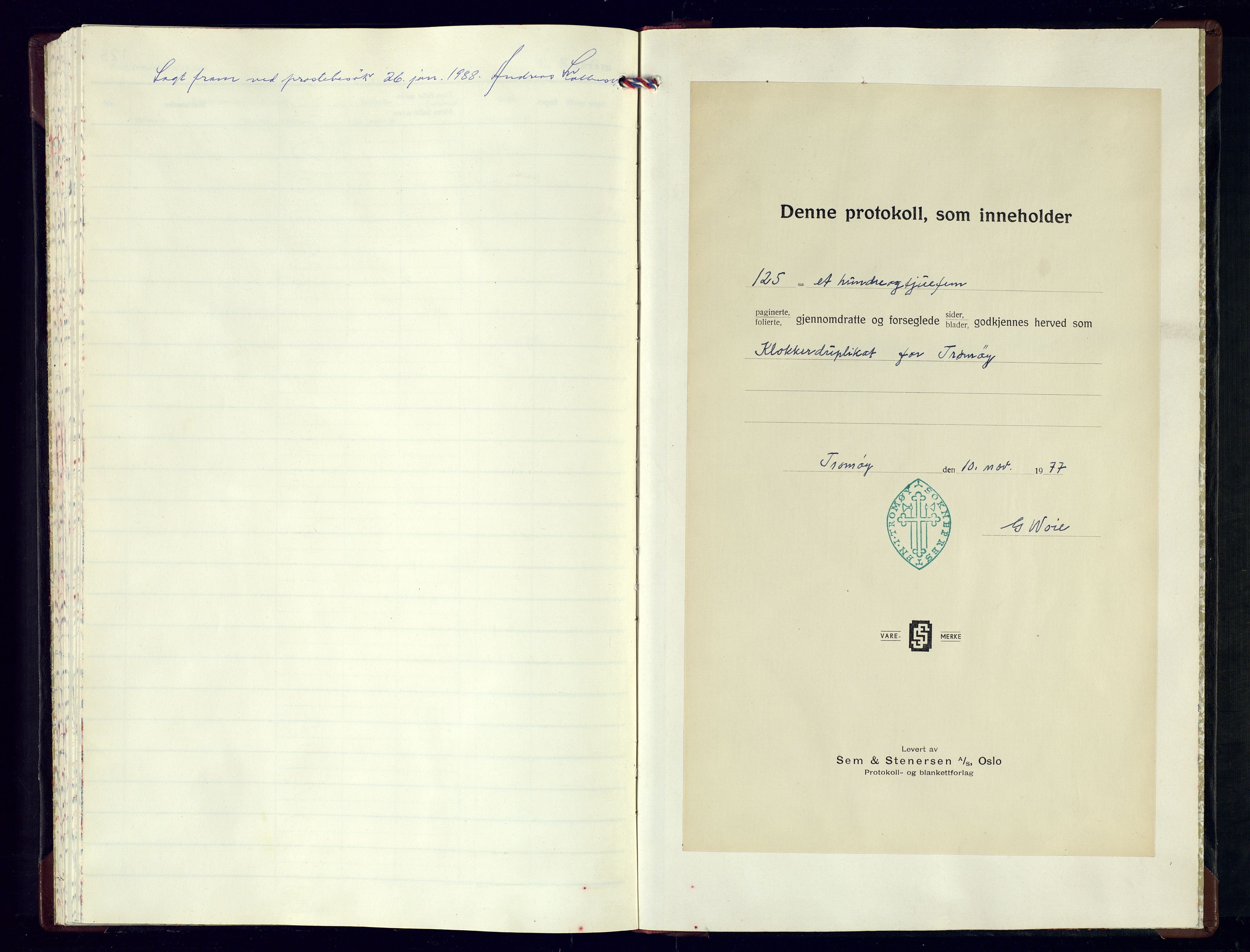 Tromøy sokneprestkontor, AV/SAK-1111-0041/F/Fb/L0012: Klokkerbok nr. B-12, 1976-1983