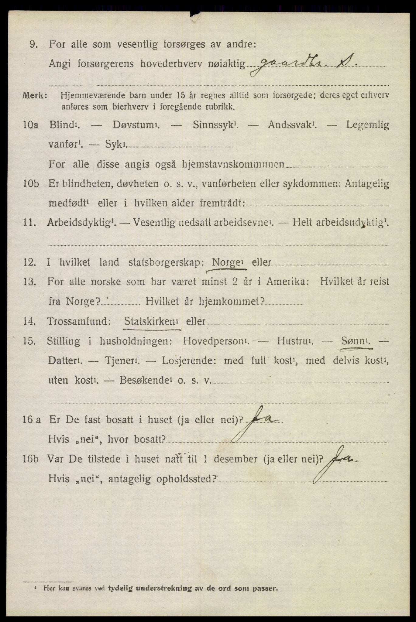 SAH, Folketelling 1920 for 0534 Gran herred, 1920, s. 8488