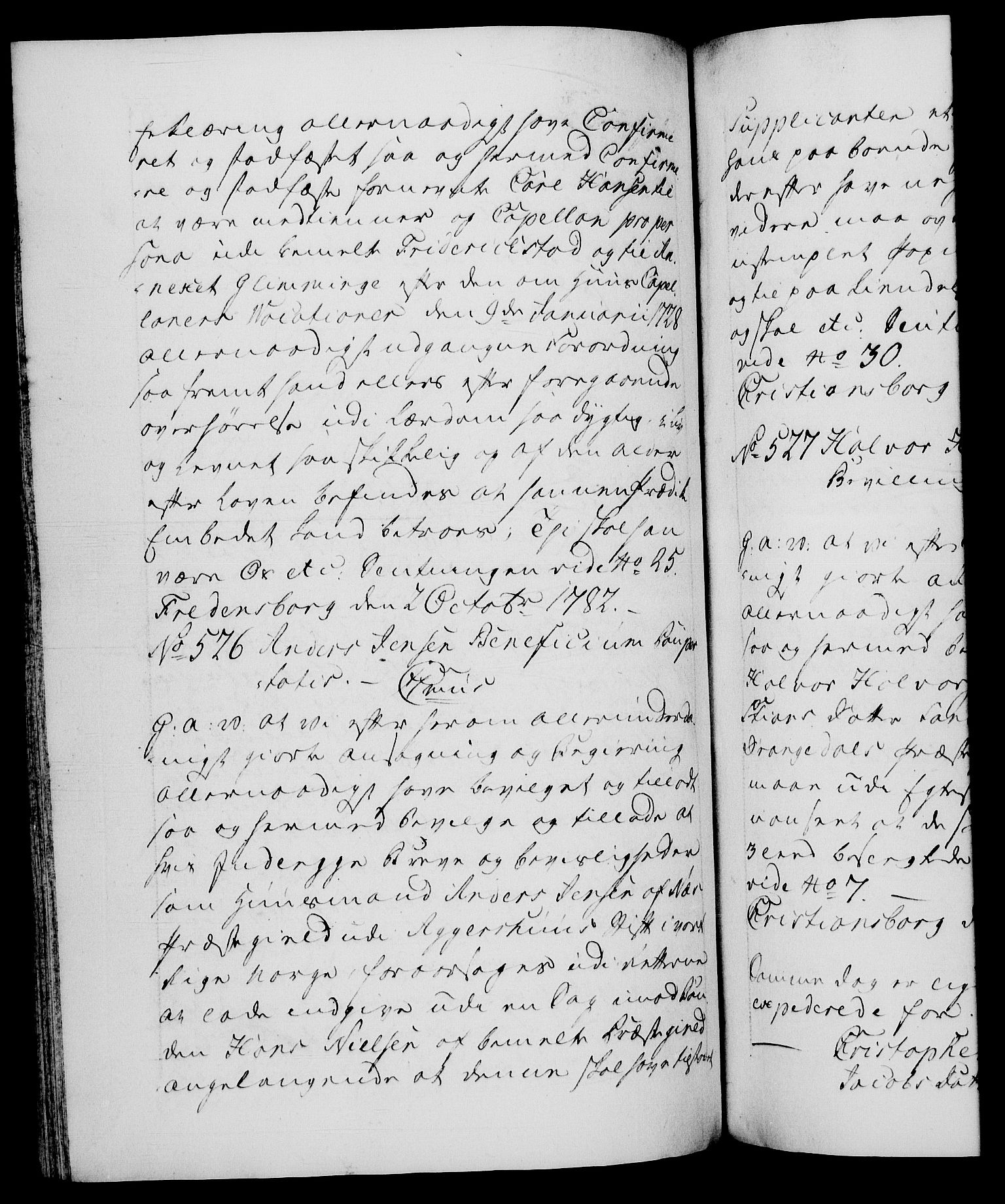 Danske Kanselli 1572-1799, RA/EA-3023/F/Fc/Fca/Fcaa/L0049: Norske registre, 1782-1783, s. 294b