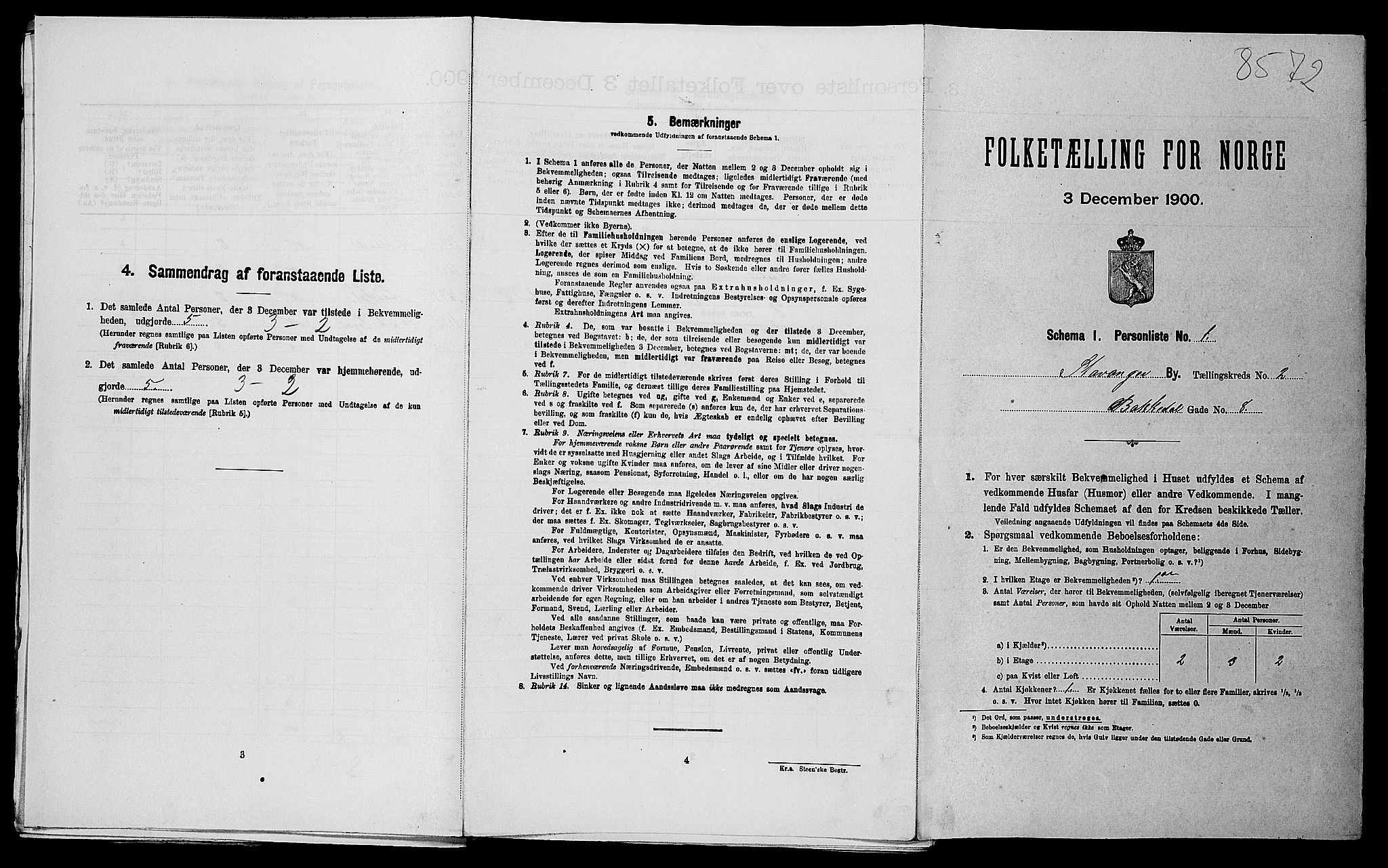 SAST, Folketelling 1900 for 1103 Stavanger kjøpstad, 1900, s. 956