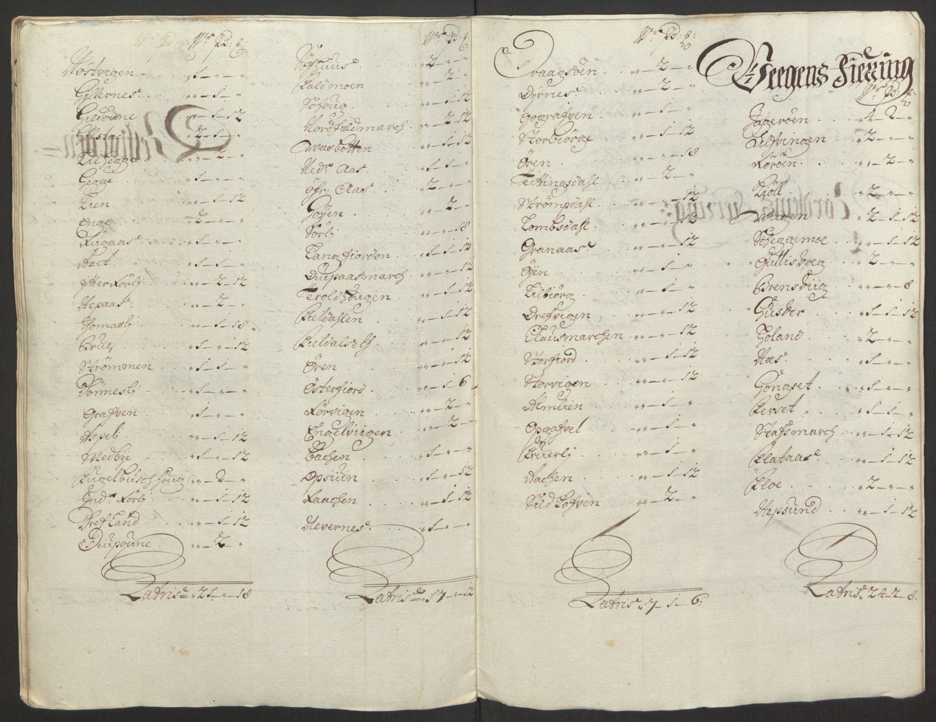 Rentekammeret inntil 1814, Reviderte regnskaper, Fogderegnskap, AV/RA-EA-4092/R65/L4505: Fogderegnskap Helgeland, 1693-1696, s. 500