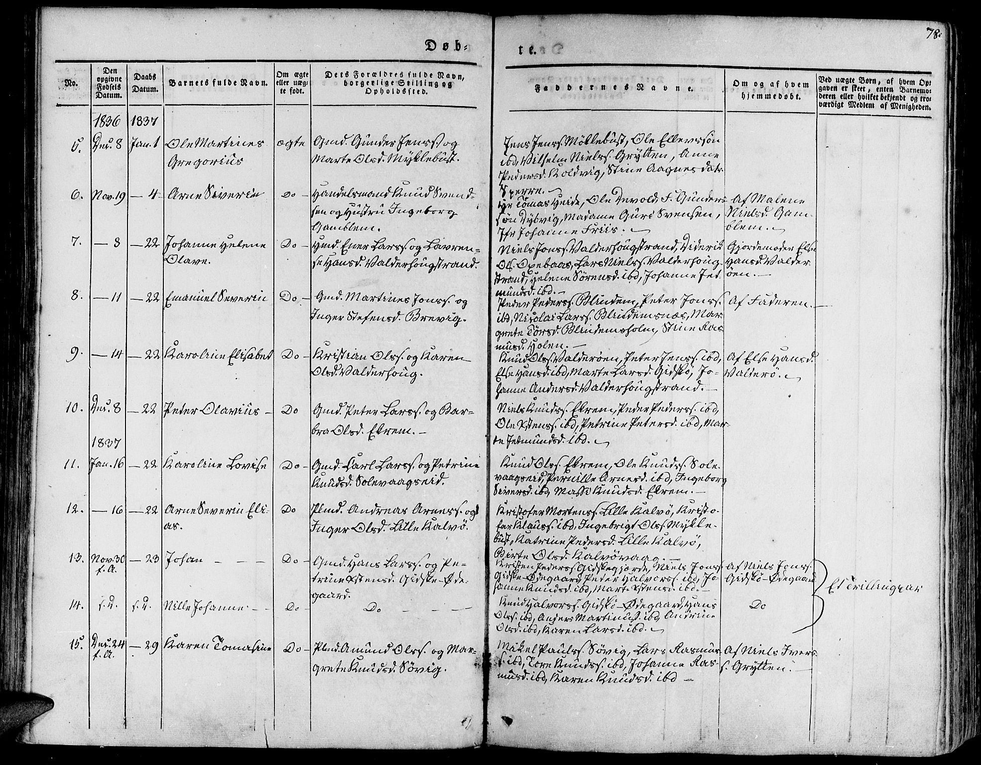 Ministerialprotokoller, klokkerbøker og fødselsregistre - Møre og Romsdal, AV/SAT-A-1454/528/L0395: Ministerialbok nr. 528A06, 1828-1839, s. 78