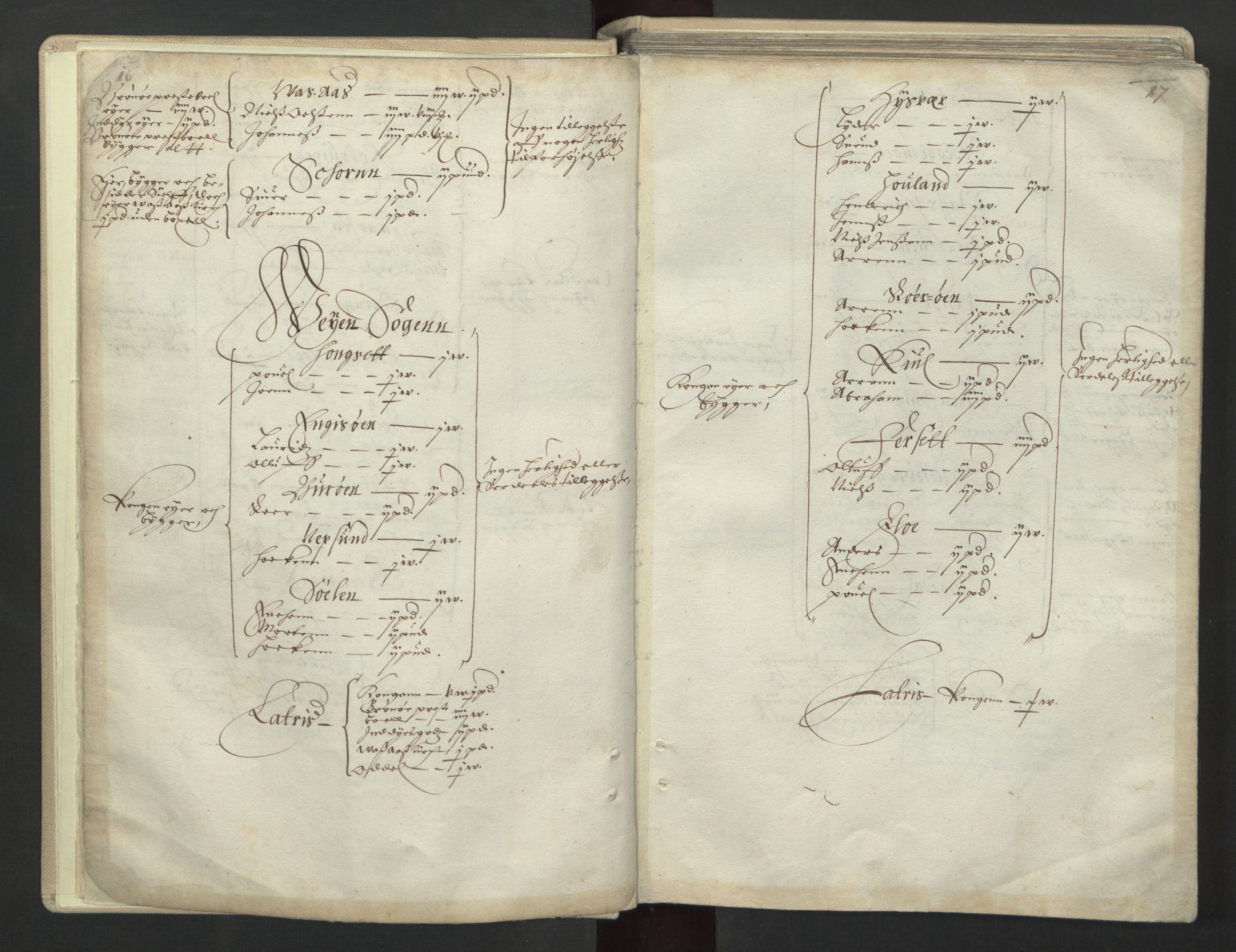 Rentekammeret inntil 1814, Realistisk ordnet avdeling, AV/RA-EA-4070/L/L0030/0001: Nordland lagdømme: / Alminnelig jordebok for Helgeland, Salten, Lofoten, Vesterålen, Andenes og Senja., 1661, s. 16-17