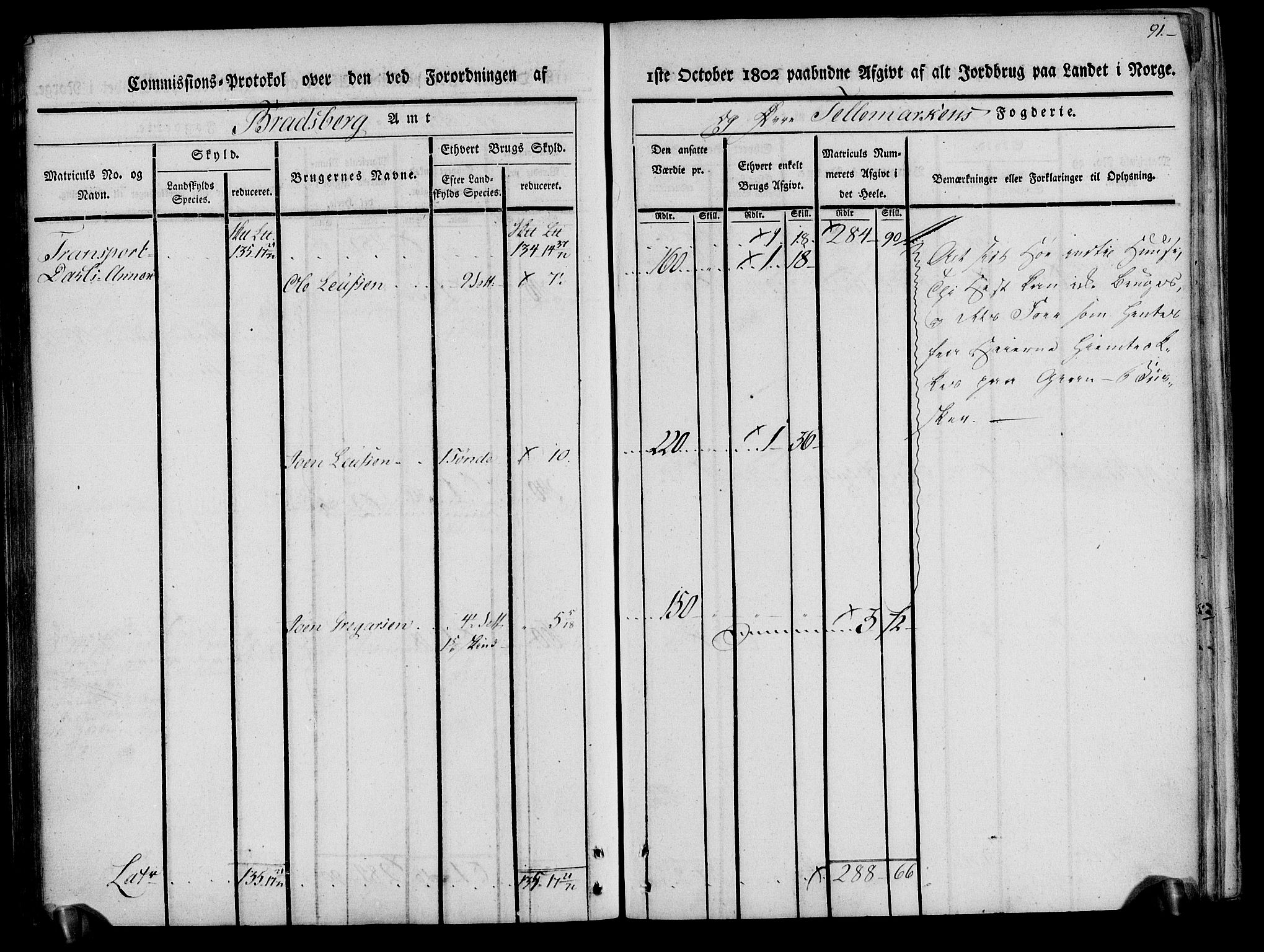 Rentekammeret inntil 1814, Realistisk ordnet avdeling, AV/RA-EA-4070/N/Ne/Nea/L0074: Øvre Telemarken fogderi. Kommisjonsprotokoll for fogderiets østre del - Tinn, Hjartdal og Seljord prestegjeld., 1803, s. 91