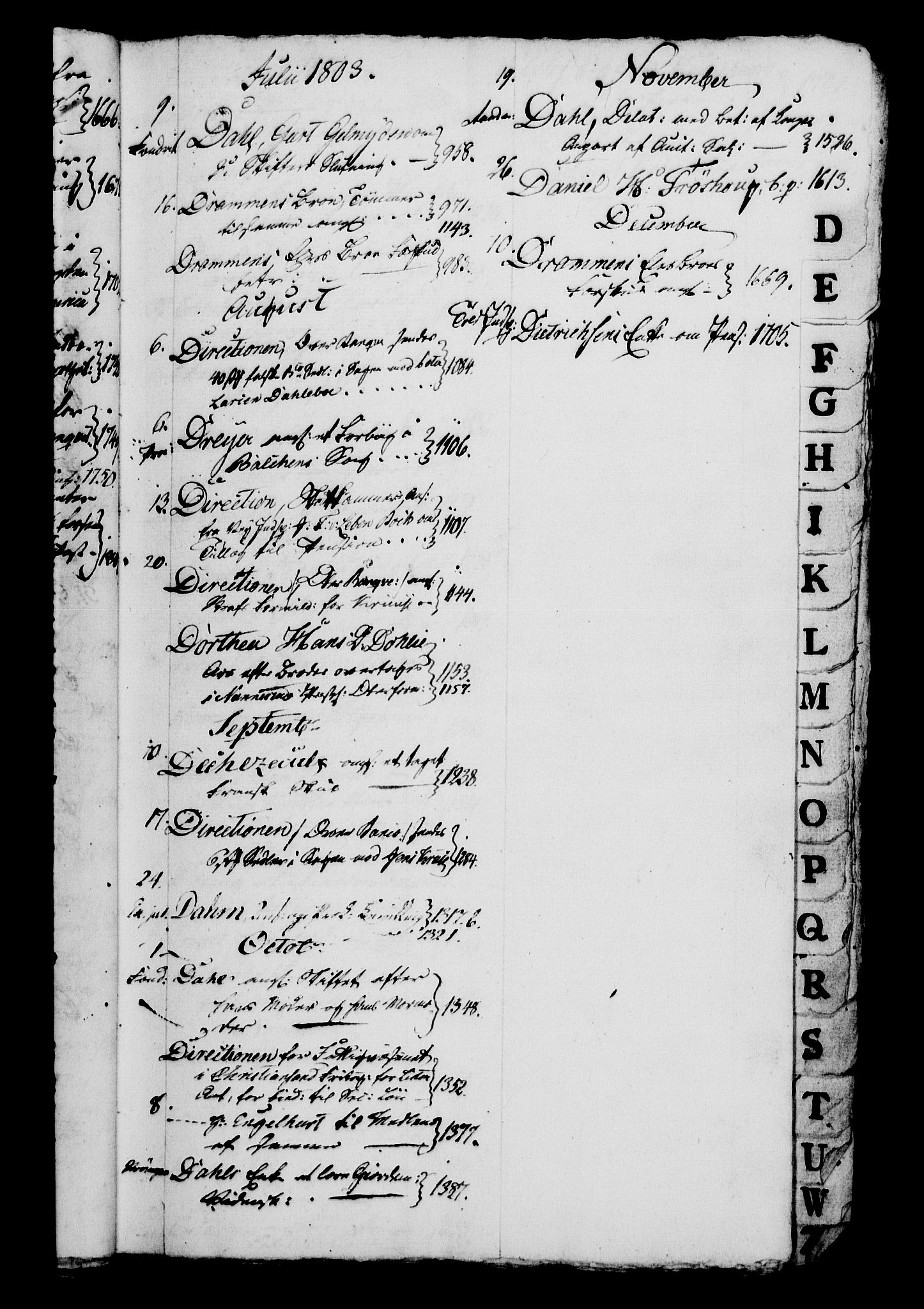 Danske Kanselli 1800-1814, AV/RA-EA-3024/H/Hg/Hga/Hgaa/L0008: Brevbok, 1803