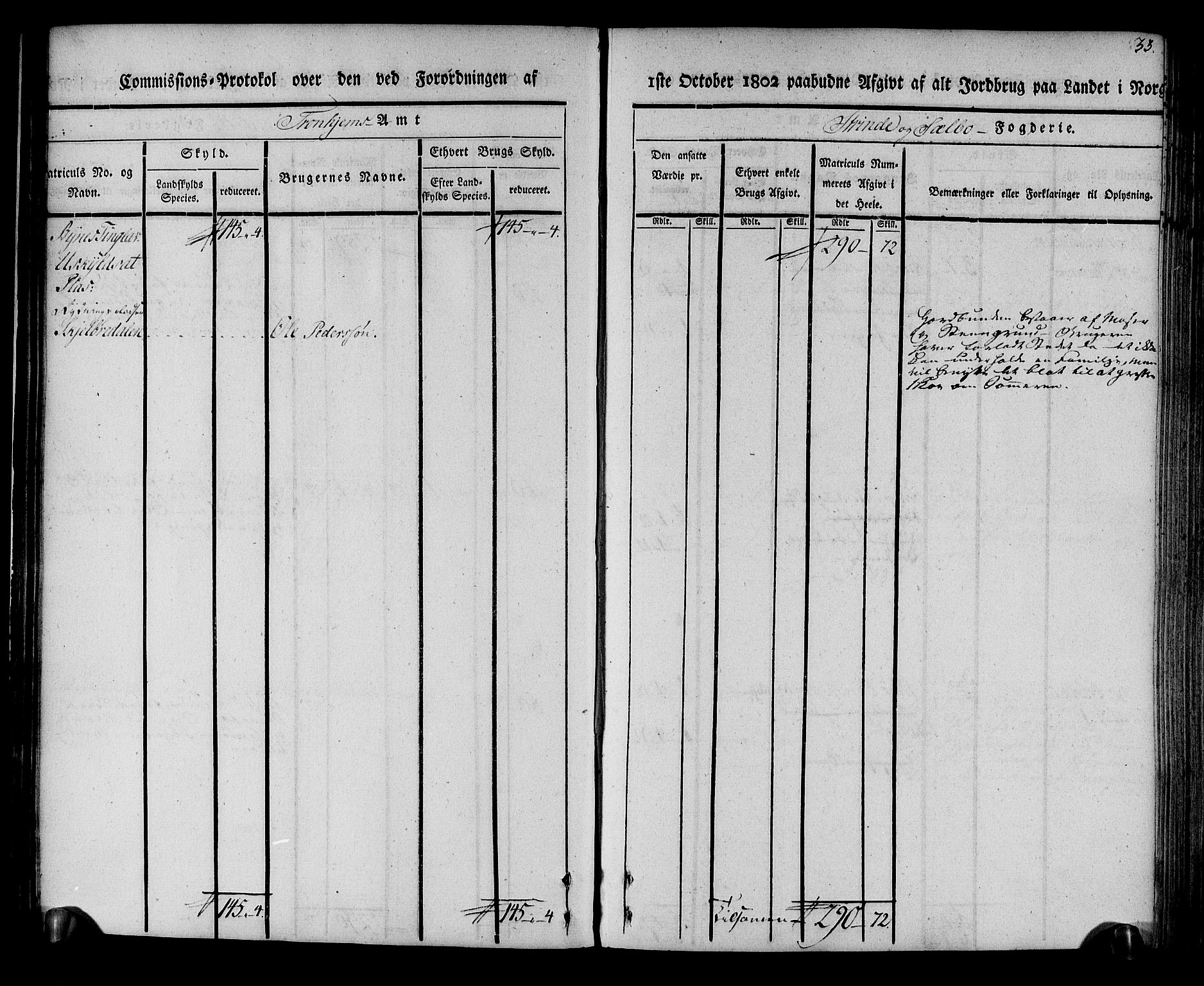 Rentekammeret inntil 1814, Realistisk ordnet avdeling, AV/RA-EA-4070/N/Ne/Nea/L0140: Strinda og Selbu fogderi. Kommisjonsprotokoll, 1803, s. 34