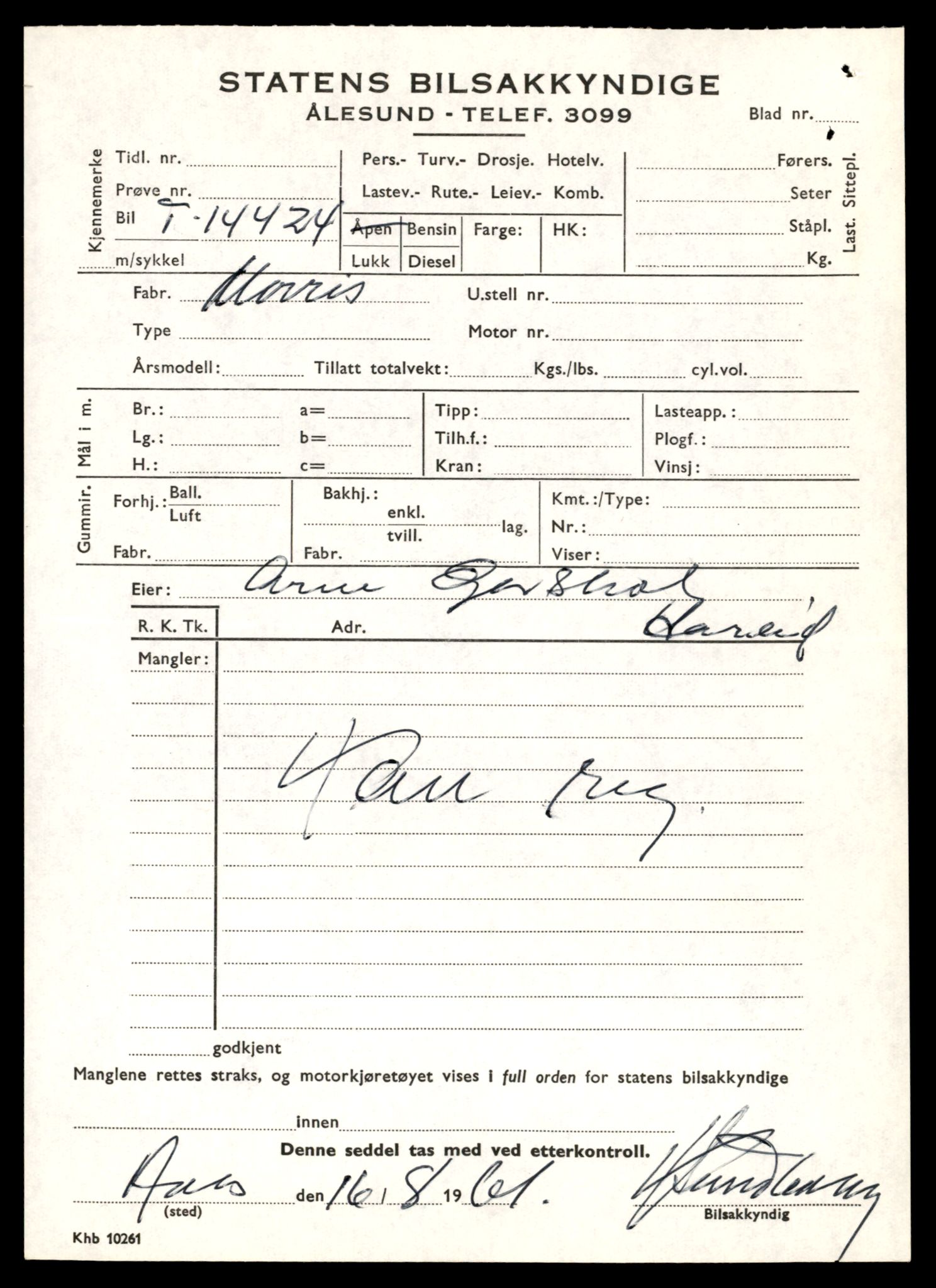 Møre og Romsdal vegkontor - Ålesund trafikkstasjon, AV/SAT-A-4099/F/Fe/L0045: Registreringskort for kjøretøy T 14320 - T 14444, 1927-1998, s. 2665