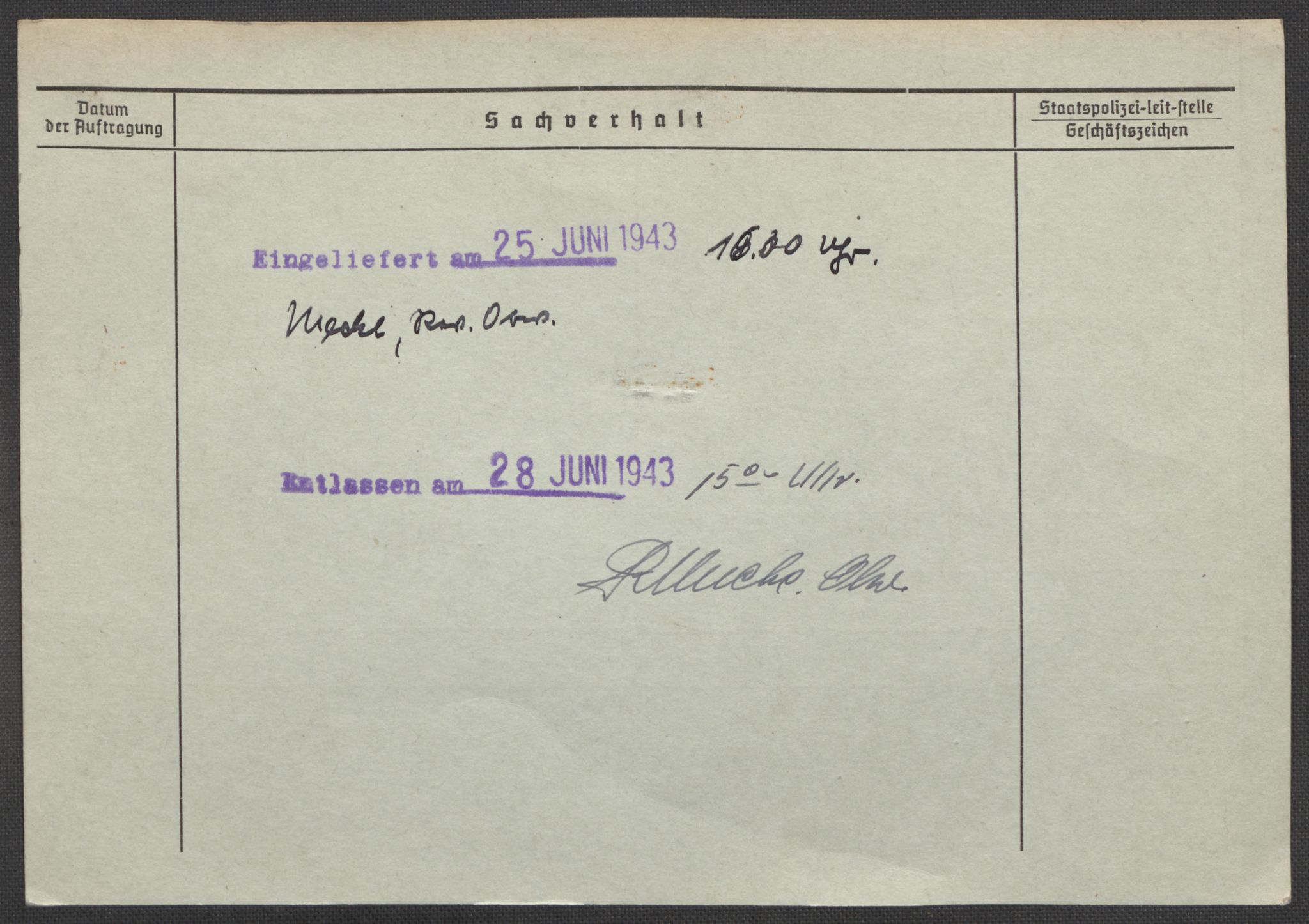 Befehlshaber der Sicherheitspolizei und des SD, AV/RA-RAFA-5969/E/Ea/Eaa/L0006: Register over norske fanger i Møllergata 19: Kj-Lund, 1940-1945, s. 589