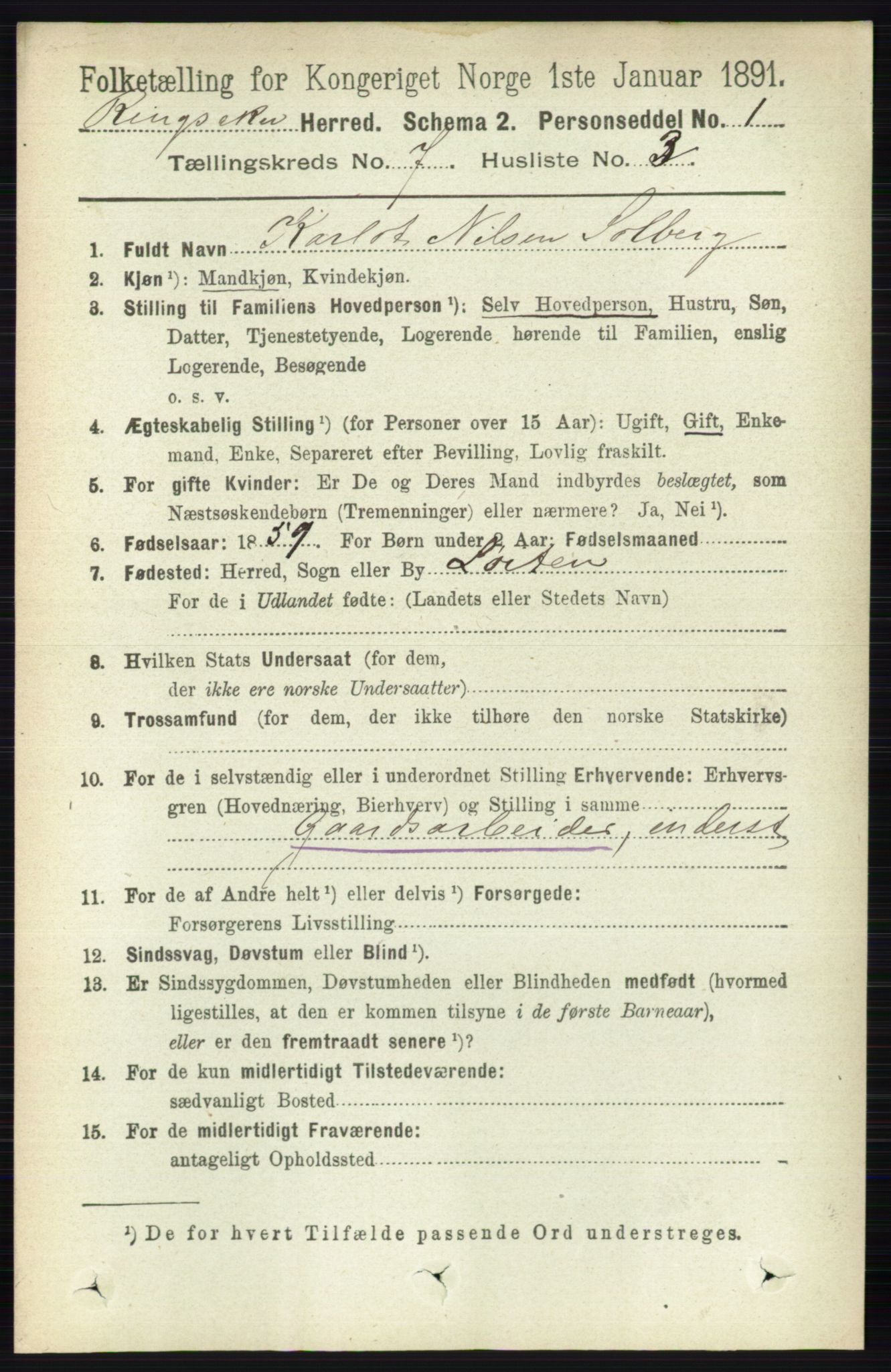 RA, Folketelling 1891 for 0412 Ringsaker herred, 1891, s. 3890