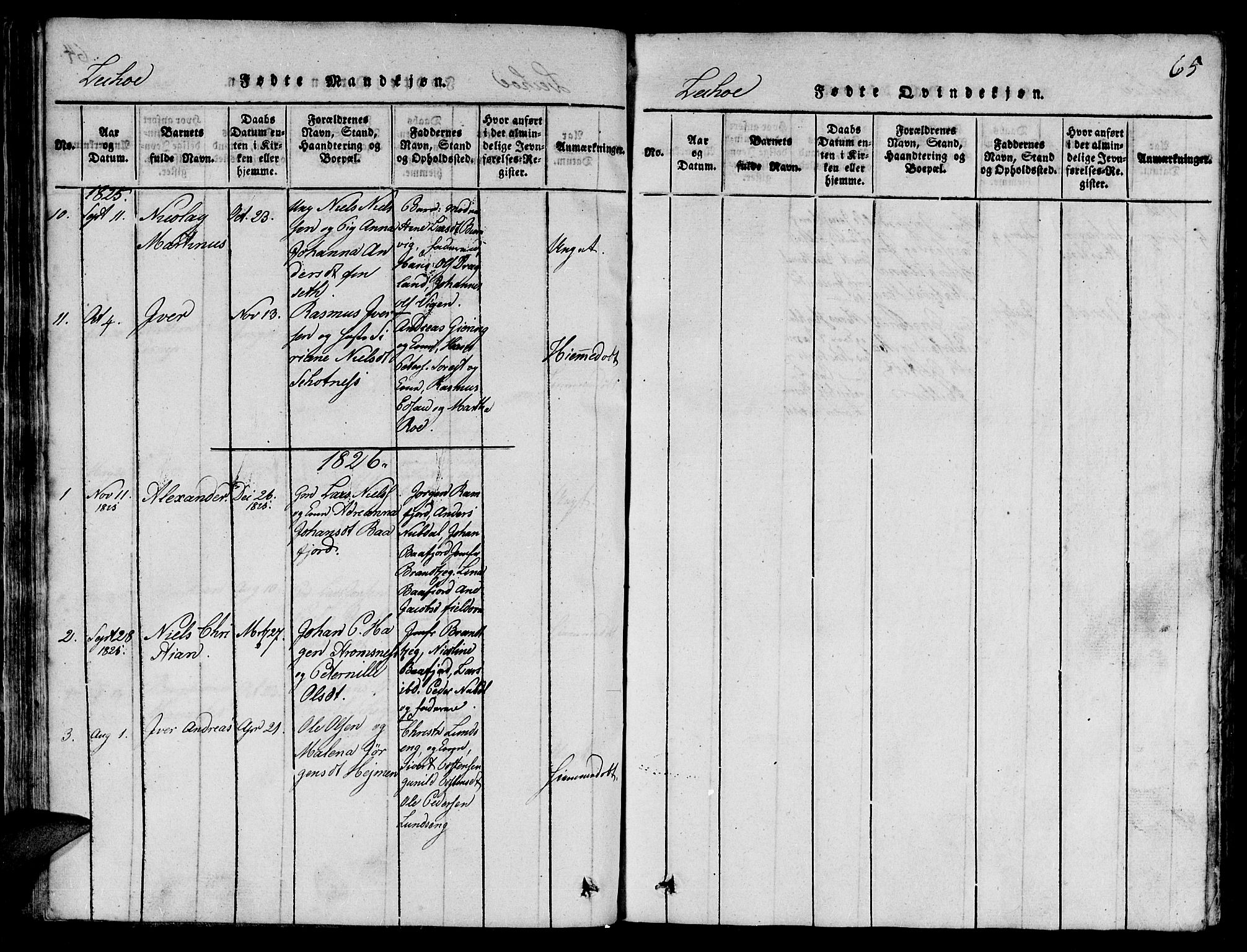 Ministerialprotokoller, klokkerbøker og fødselsregistre - Nord-Trøndelag, SAT/A-1458/780/L0648: Klokkerbok nr. 780C01 /2, 1815-1875, s. 65