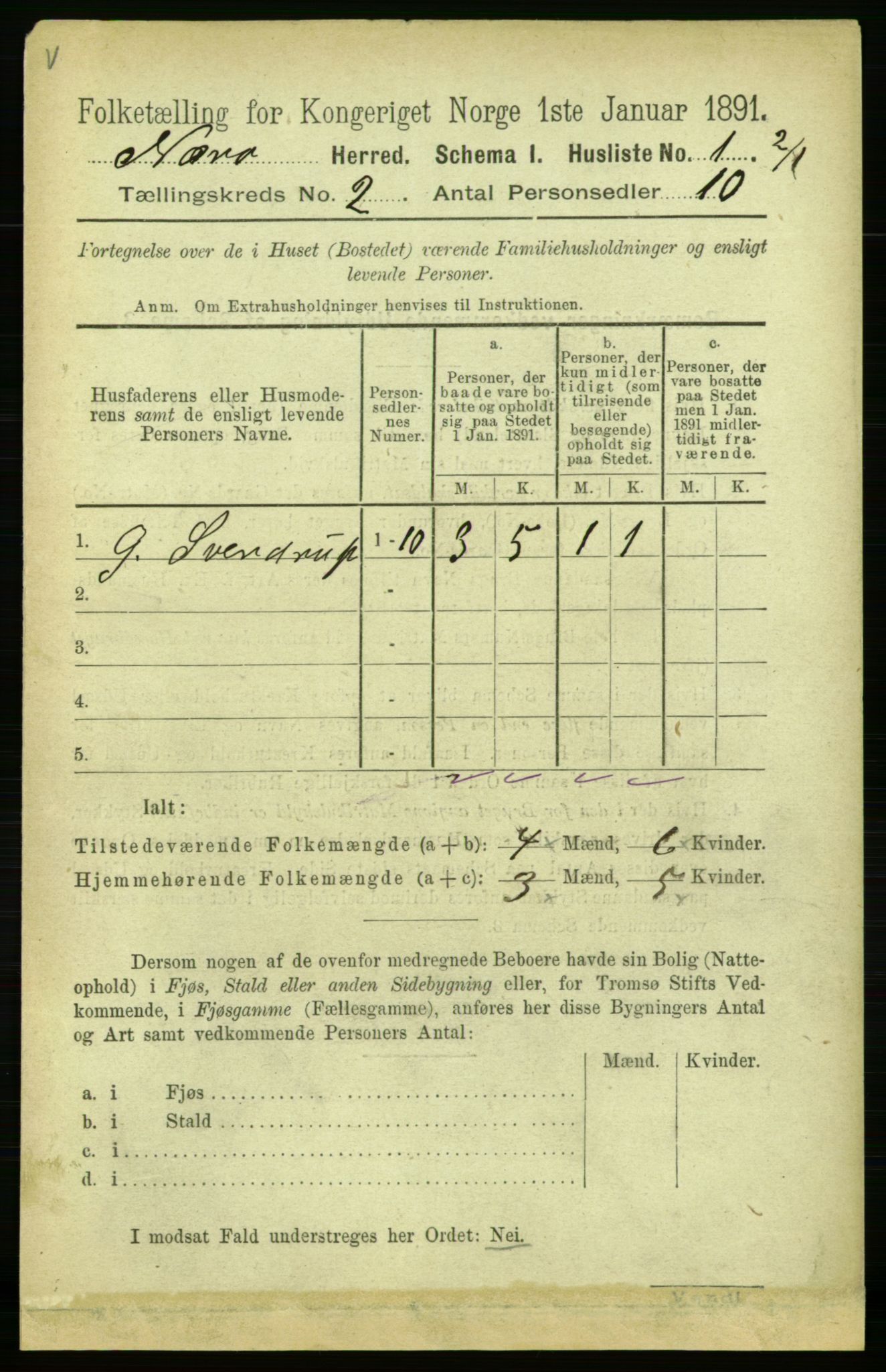 RA, Folketelling 1891 for 1751 Nærøy herred, 1891, s. 548