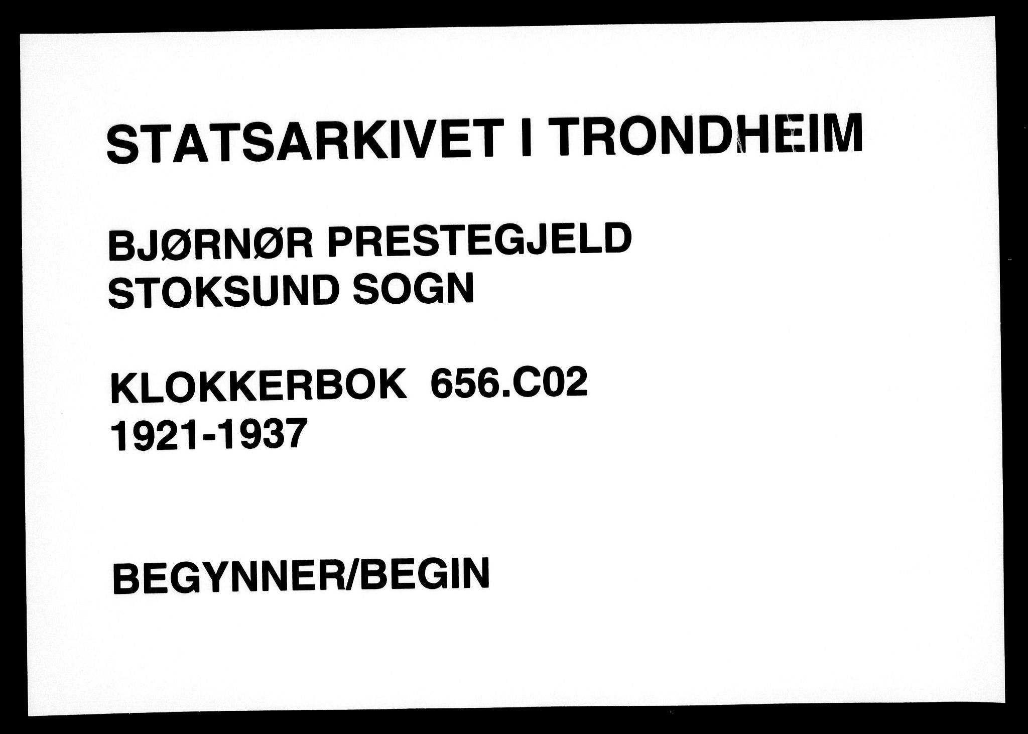 Ministerialprotokoller, klokkerbøker og fødselsregistre - Sør-Trøndelag, SAT/A-1456/656/L0696: Klokkerbok nr. 656C02, 1921-1937