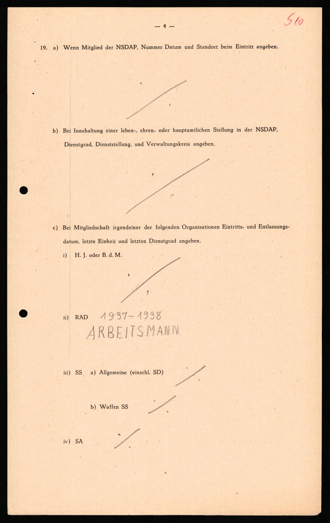 Forsvaret, Forsvarets overkommando II, AV/RA-RAFA-3915/D/Db/L0032: CI Questionaires. Tyske okkupasjonsstyrker i Norge. Tyskere., 1945-1946, s. 152