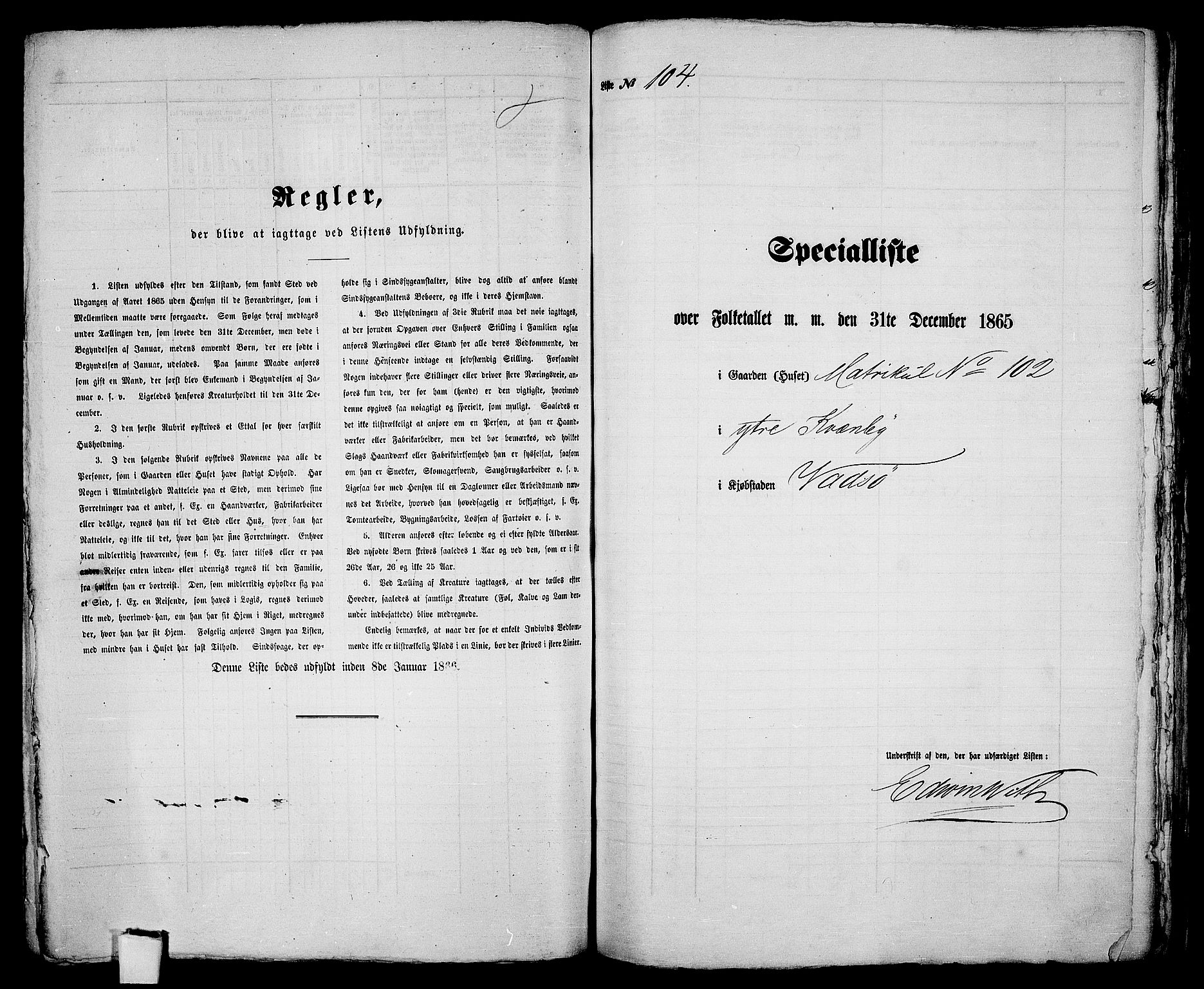 RA, Folketelling 1865 for 2003B Vadsø prestegjeld, Vadsø kjøpstad, 1865, s. 214