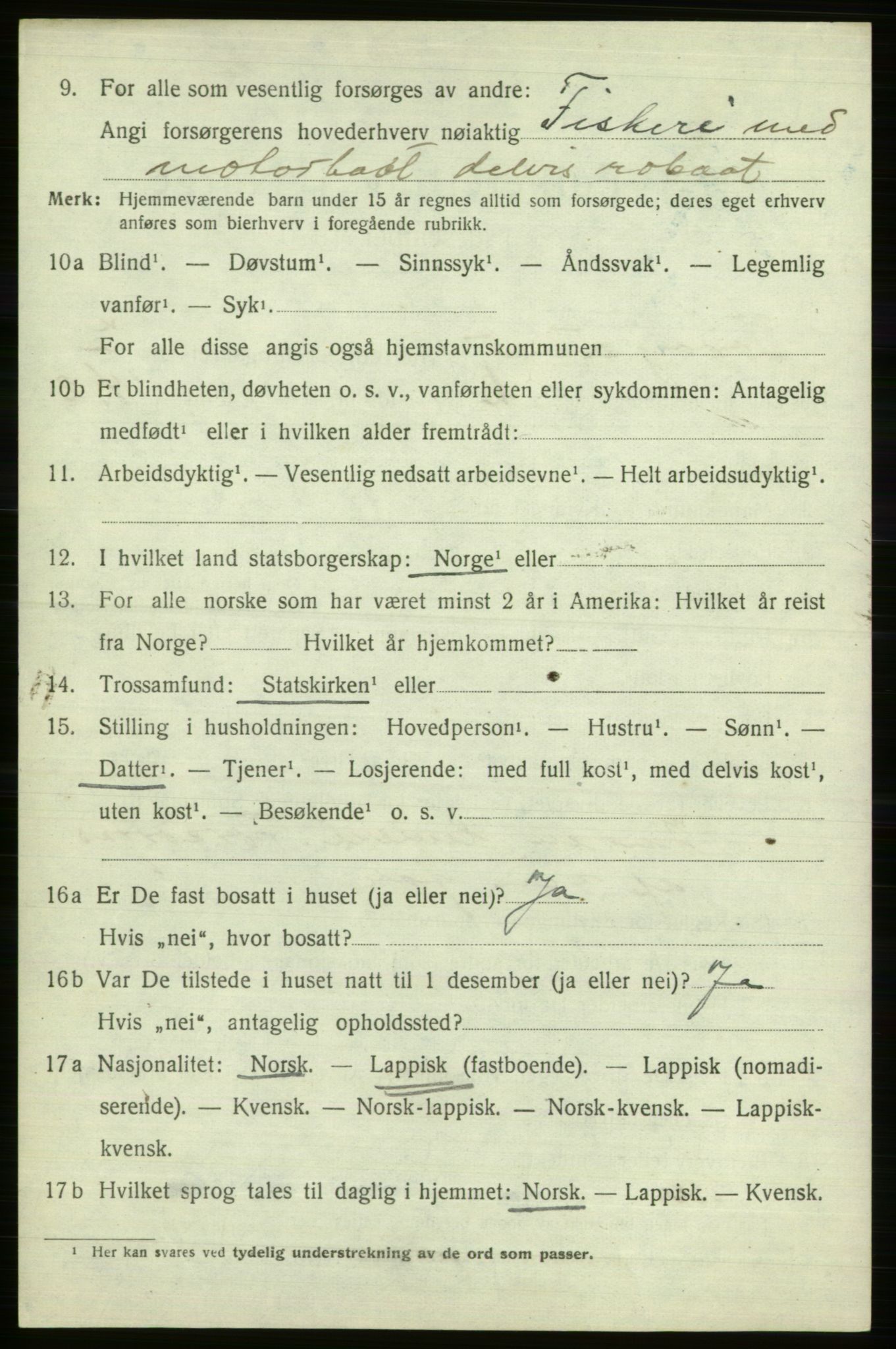 SATØ, Folketelling 1920 for 2016 Sørøysund herred, 1920, s. 2809