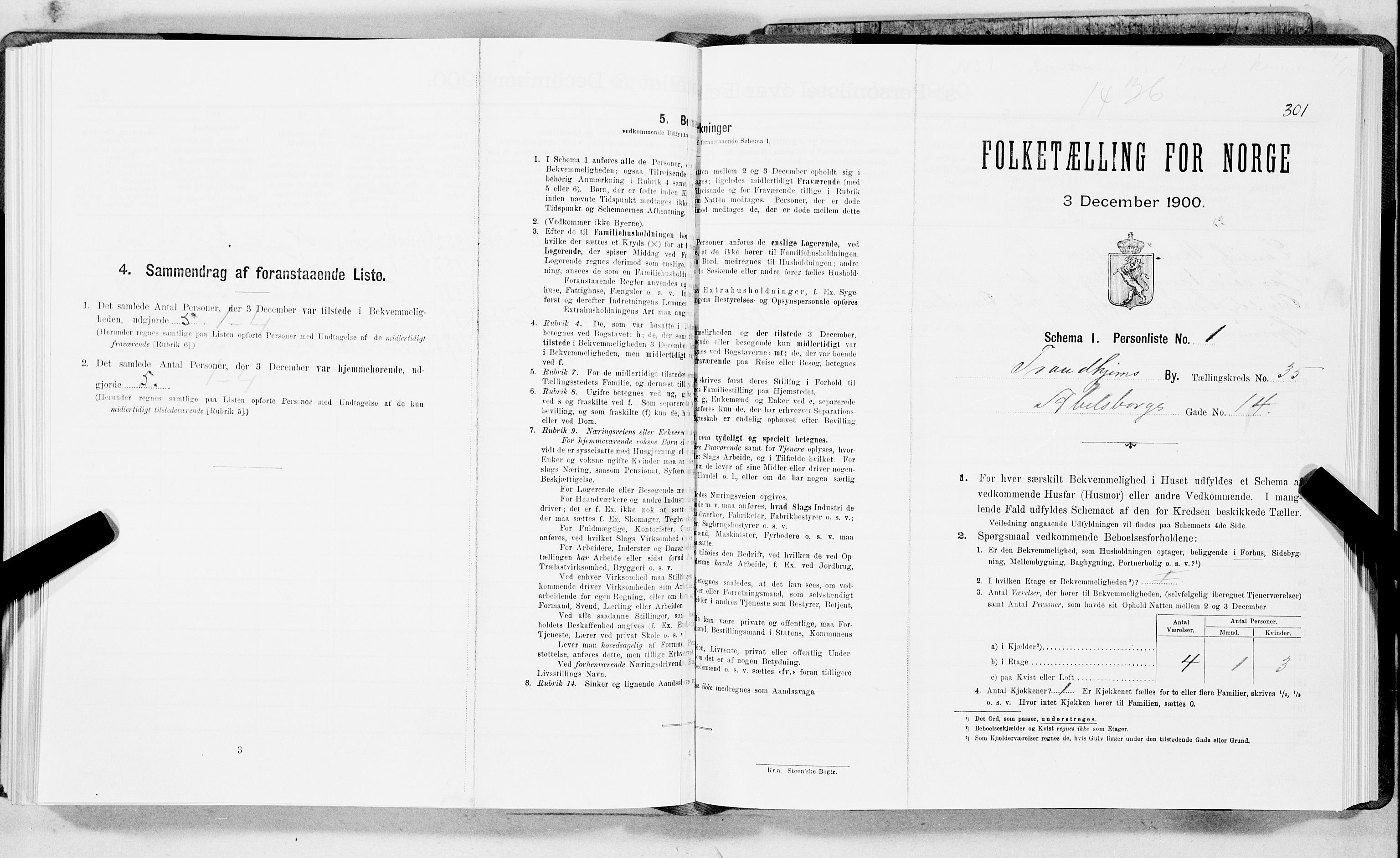 SAT, Folketelling 1900 for 1601 Trondheim kjøpstad, 1900, s. 6068