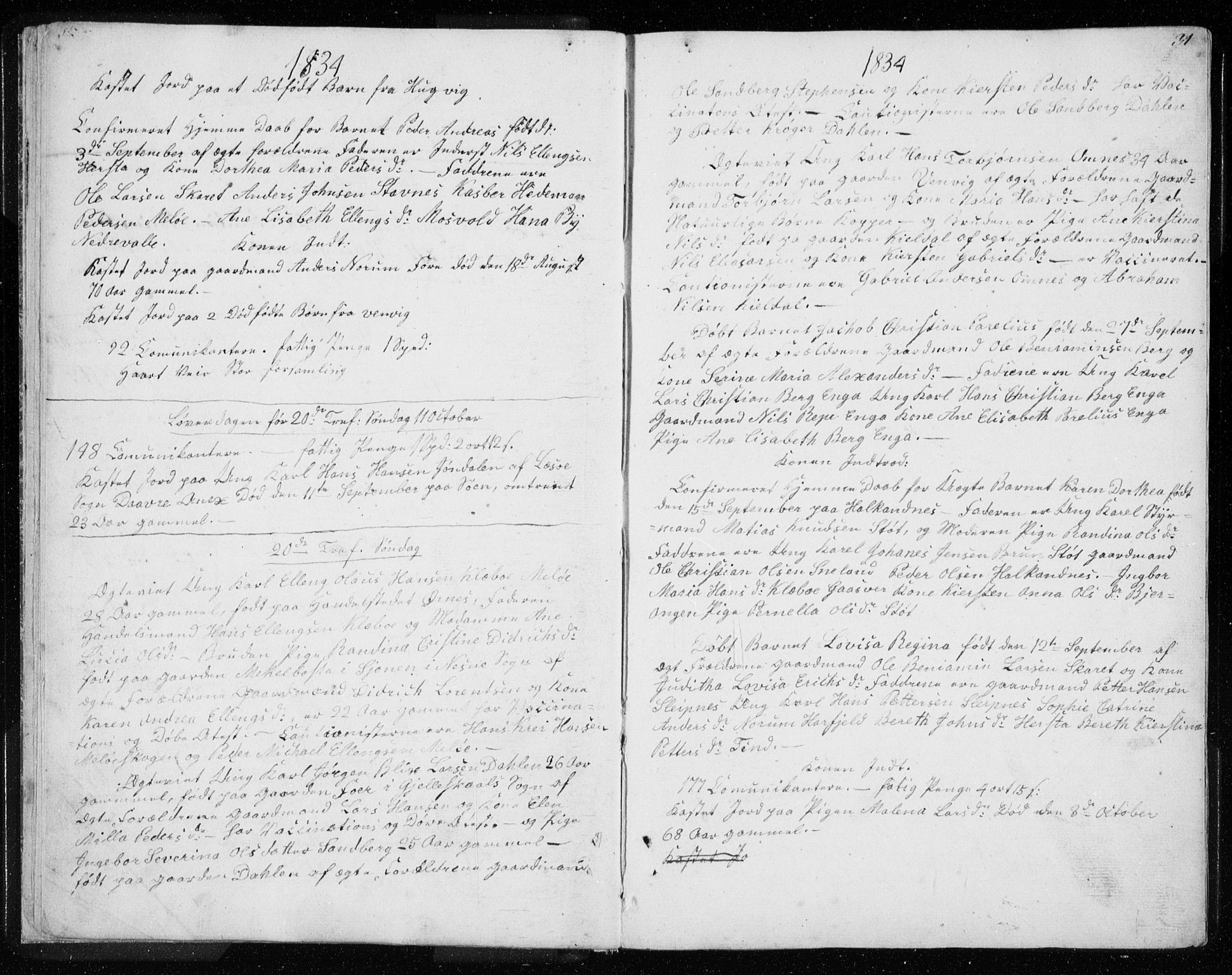 Ministerialprotokoller, klokkerbøker og fødselsregistre - Nordland, AV/SAT-A-1459/843/L0632: Klokkerbok nr. 843C01, 1833-1853, s. 30-31