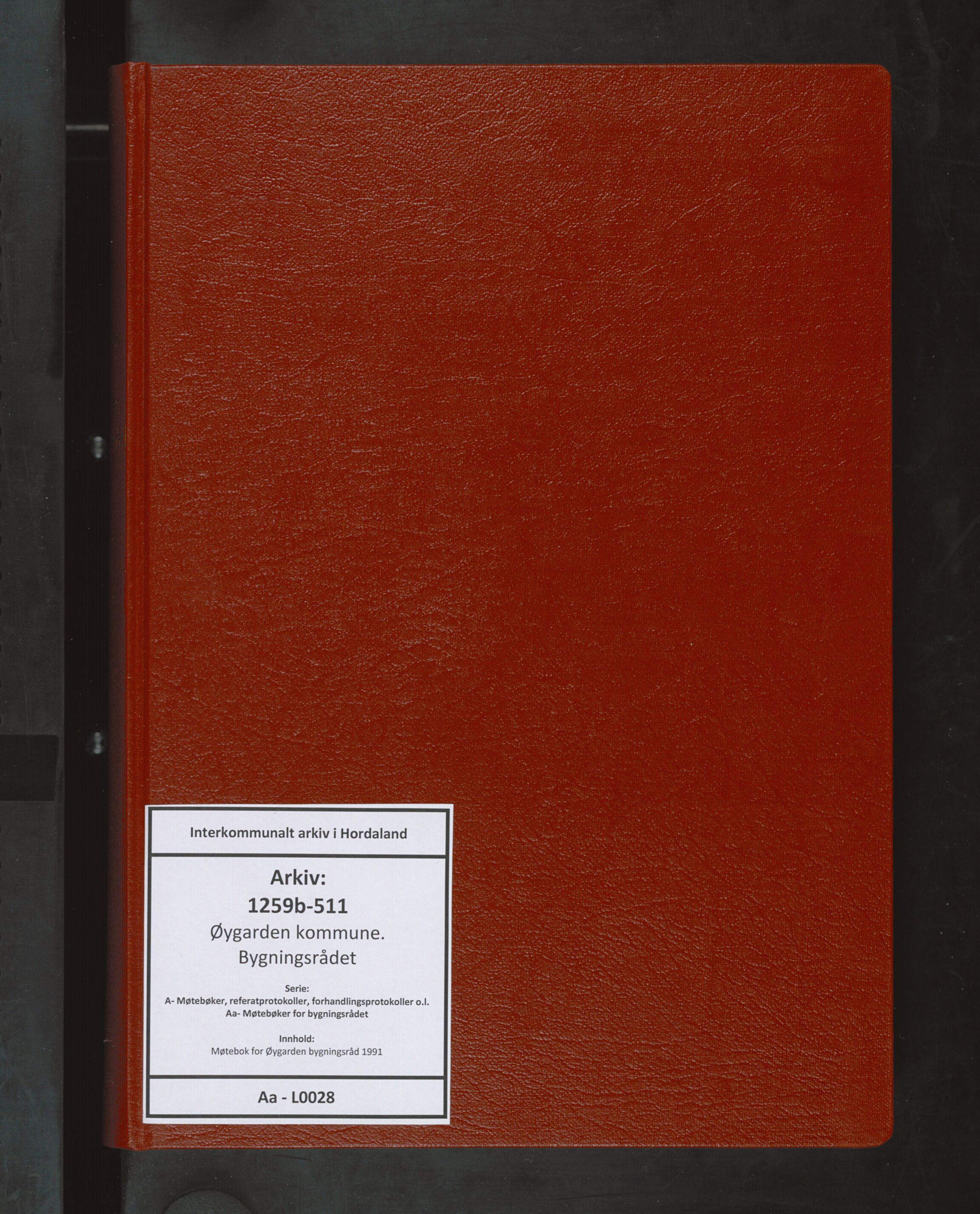 Øygarden kommune. Bygningsrådet, IKAH/1259b-511/A/Aa/L0028: Møtebok for Øygarden bygningsråd, 1991