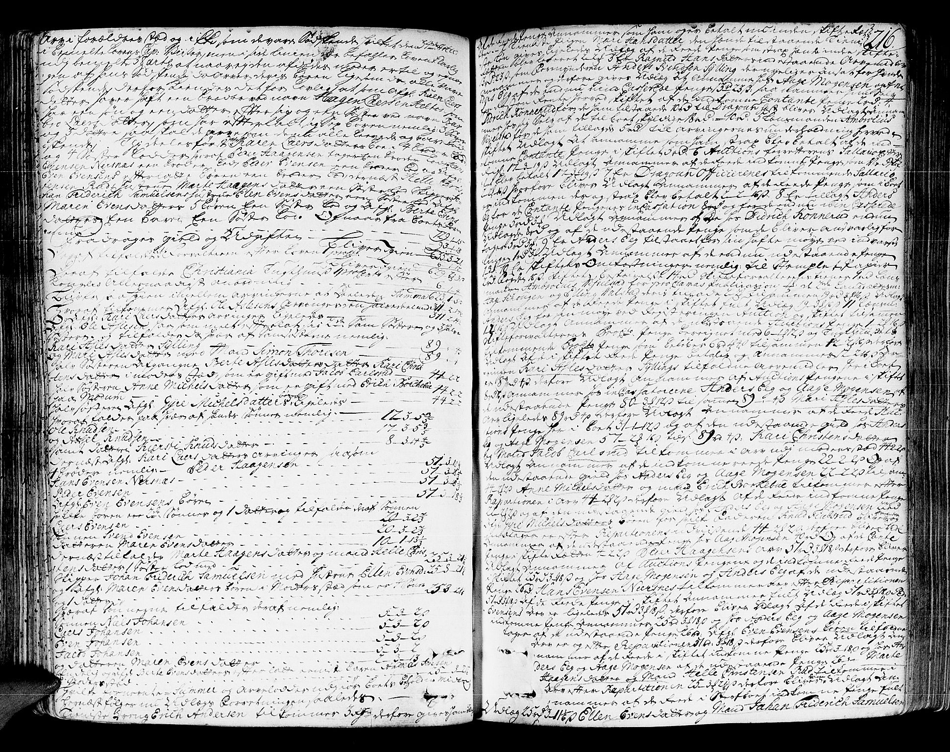 Lier, Røyken og Hurum sorenskriveri, AV/SAKO-A-89/H/Hc/L0004: Skifteprotokoll, 1745-1761, s. 215b-216a