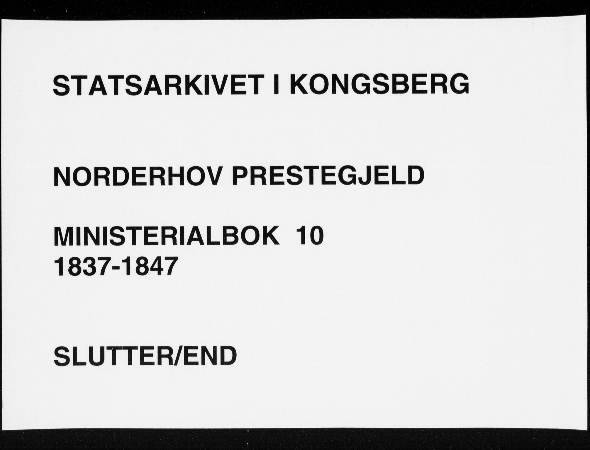 Norderhov kirkebøker, SAKO/A-237/F/Fa/L0010: Ministerialbok nr. 10, 1837-1847