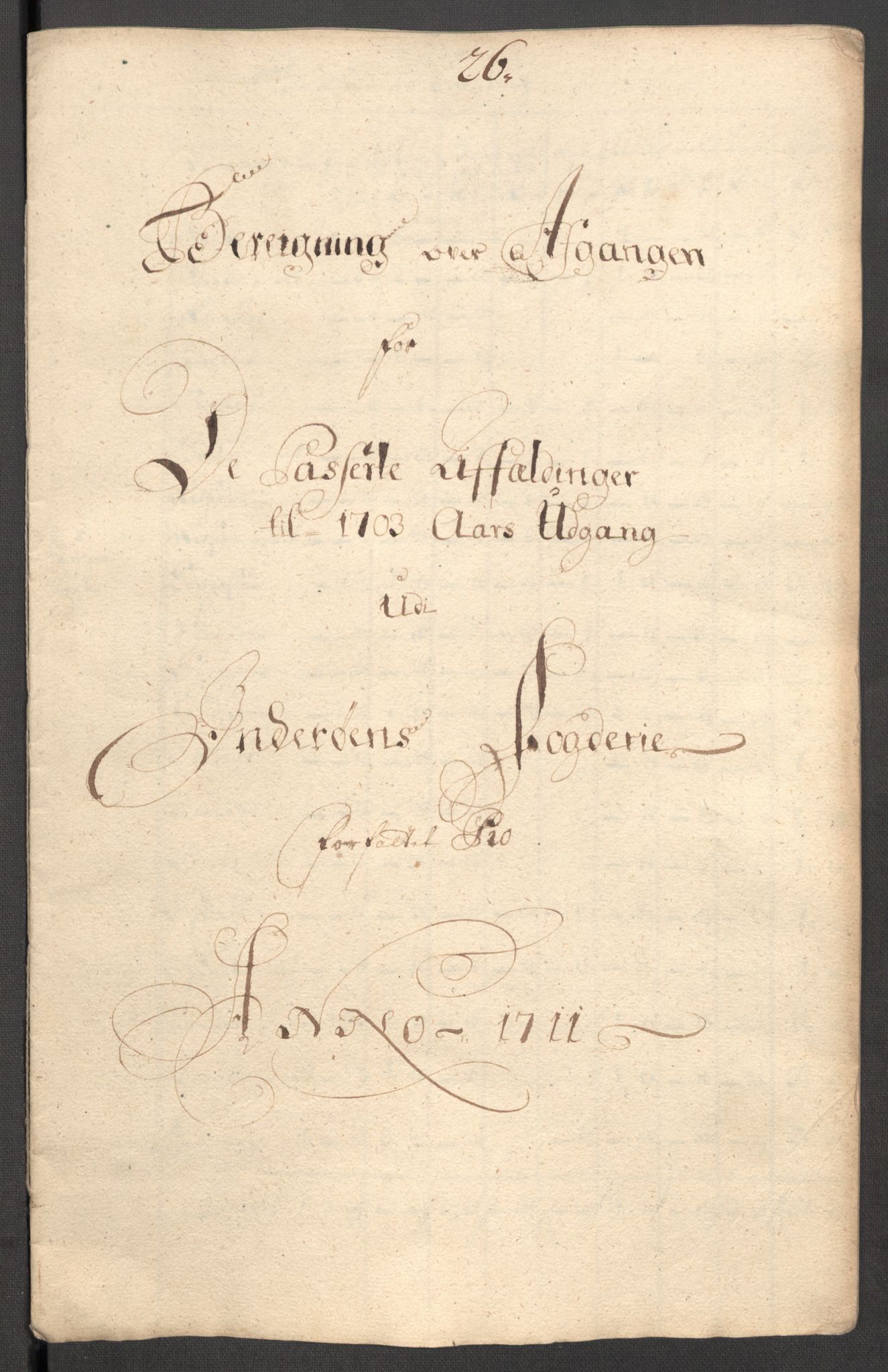 Rentekammeret inntil 1814, Reviderte regnskaper, Fogderegnskap, RA/EA-4092/R63/L4319: Fogderegnskap Inderøy, 1711, s. 436