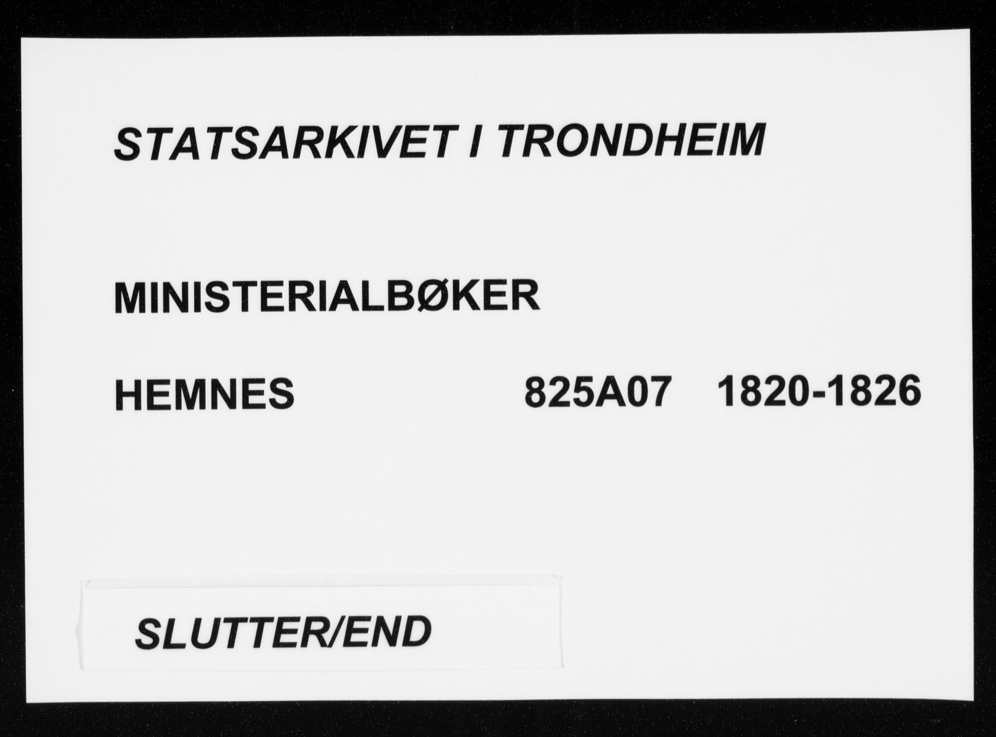 Ministerialprotokoller, klokkerbøker og fødselsregistre - Nordland, AV/SAT-A-1459/825/L0353: Ministerialbok nr. 825A07, 1820-1826