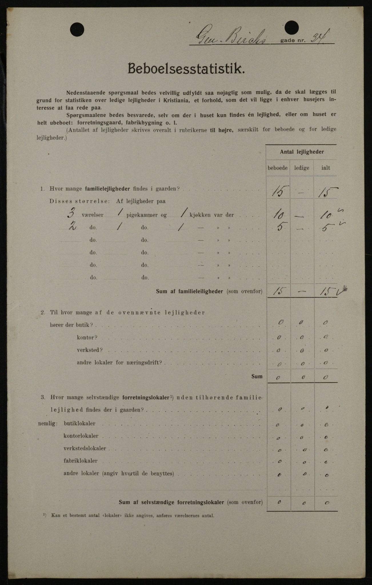 OBA, Kommunal folketelling 1.2.1908 for Kristiania kjøpstad, 1908, s. 26272