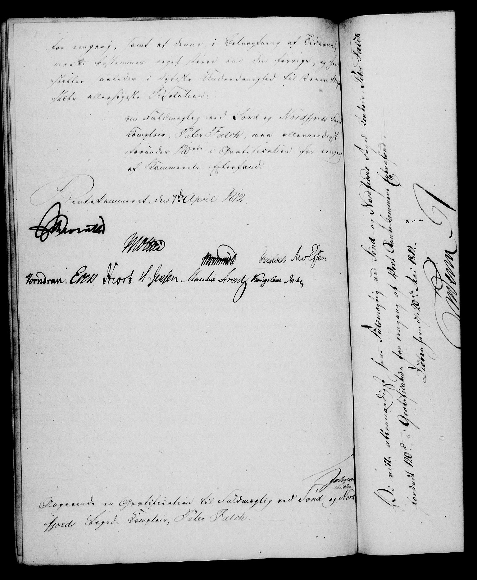 Rentekammeret, Kammerkanselliet, RA/EA-3111/G/Gf/Gfa/L0094: Norsk relasjons- og resolusjonsprotokoll (merket RK 52.94), 1812, s. 203