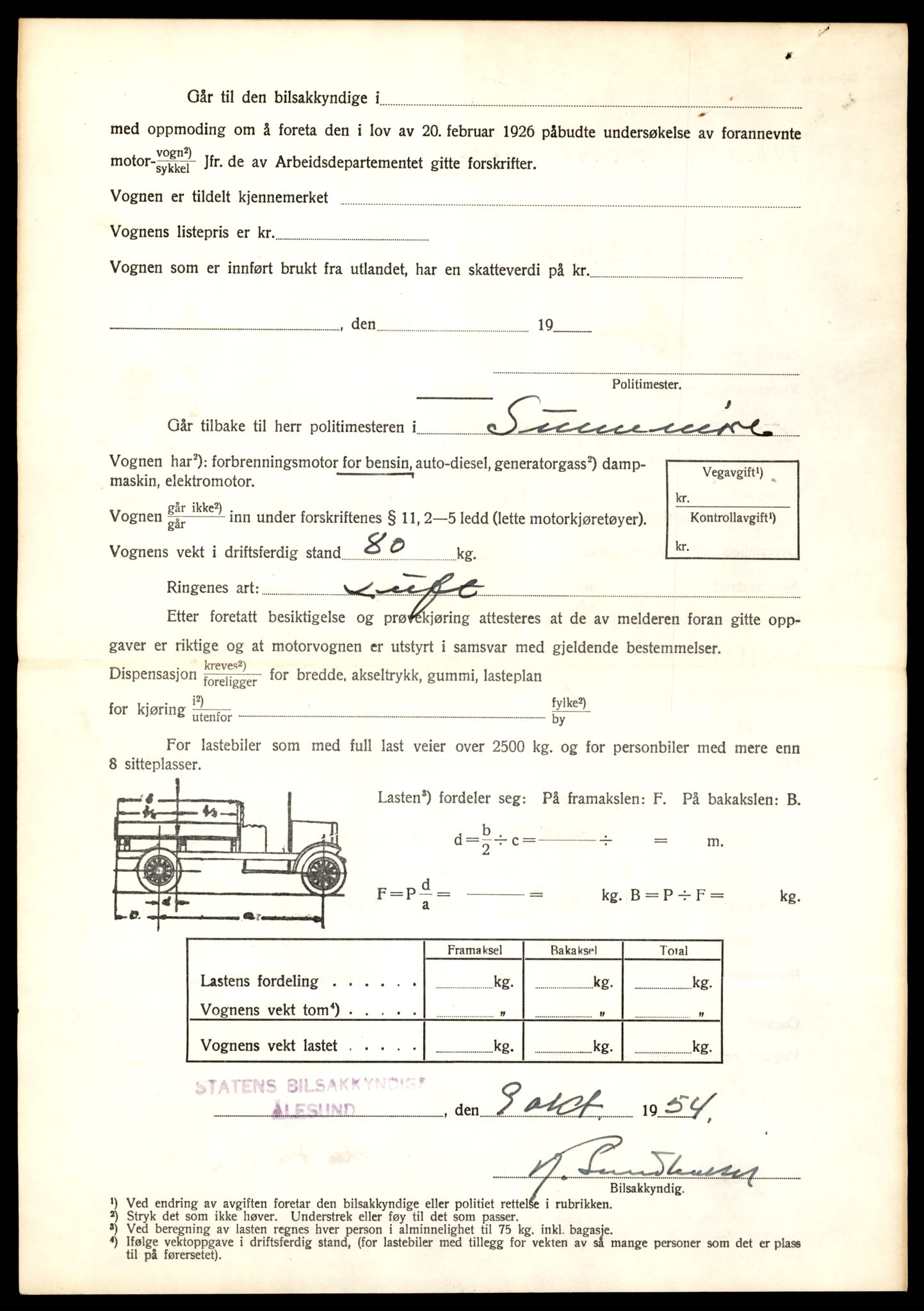 Møre og Romsdal vegkontor - Ålesund trafikkstasjon, AV/SAT-A-4099/F/Fe/L0038: Registreringskort for kjøretøy T 13180 - T 13360, 1927-1998, s. 1066