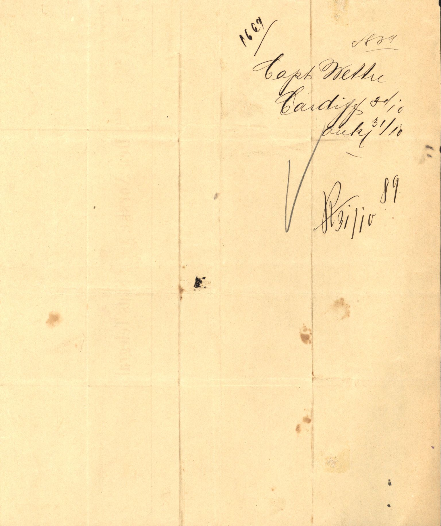 Pa 63 - Østlandske skibsassuranceforening, VEMU/A-1079/G/Ga/L0023/0009: Havaridokumenter / Emil, Black, Hawk, Columbus, Dagny, Askur, Imanuel, 1889, s. 10