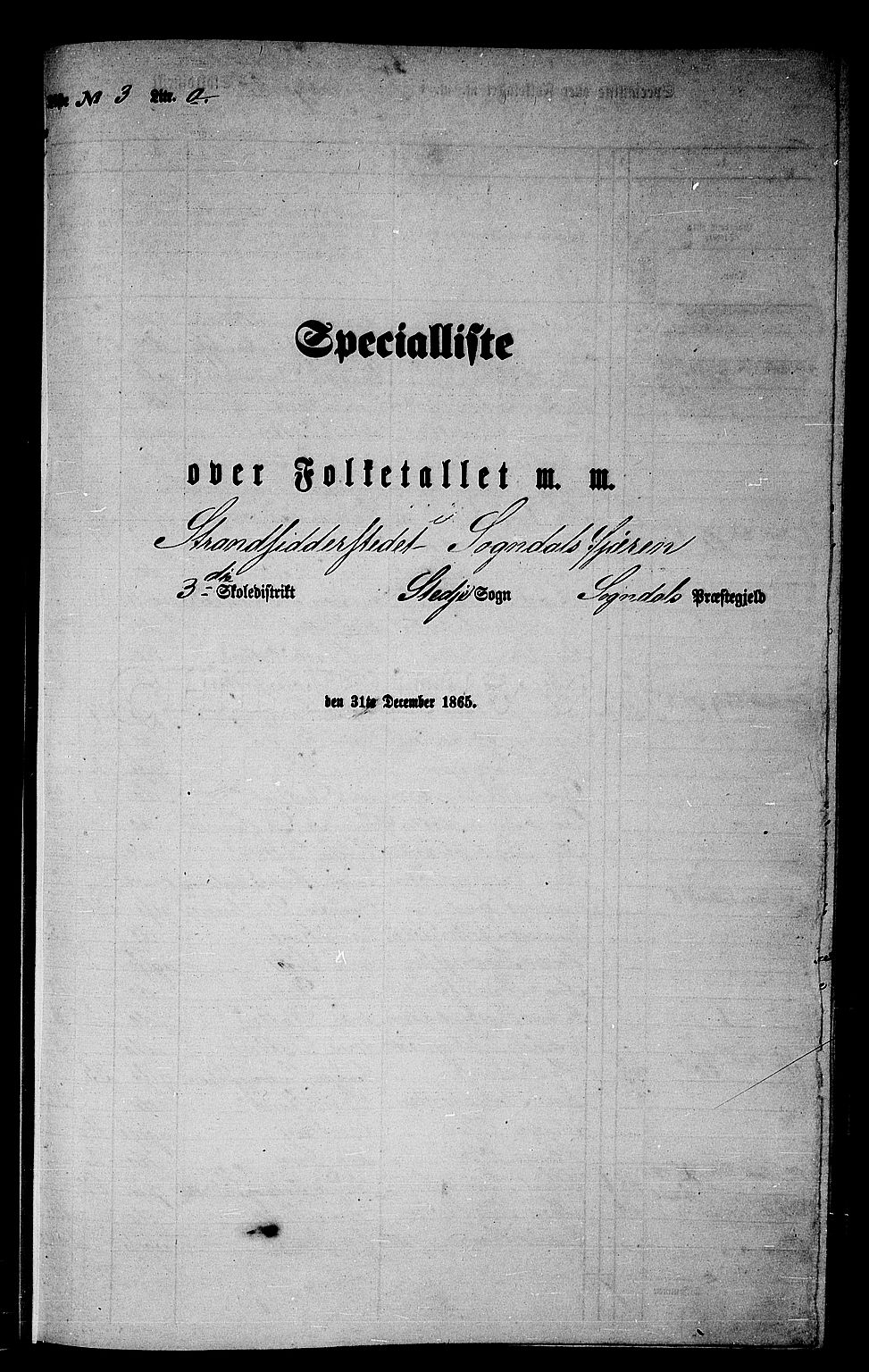 RA, Folketelling 1865 for 1420P Sogndal prestegjeld, 1865, s. 50