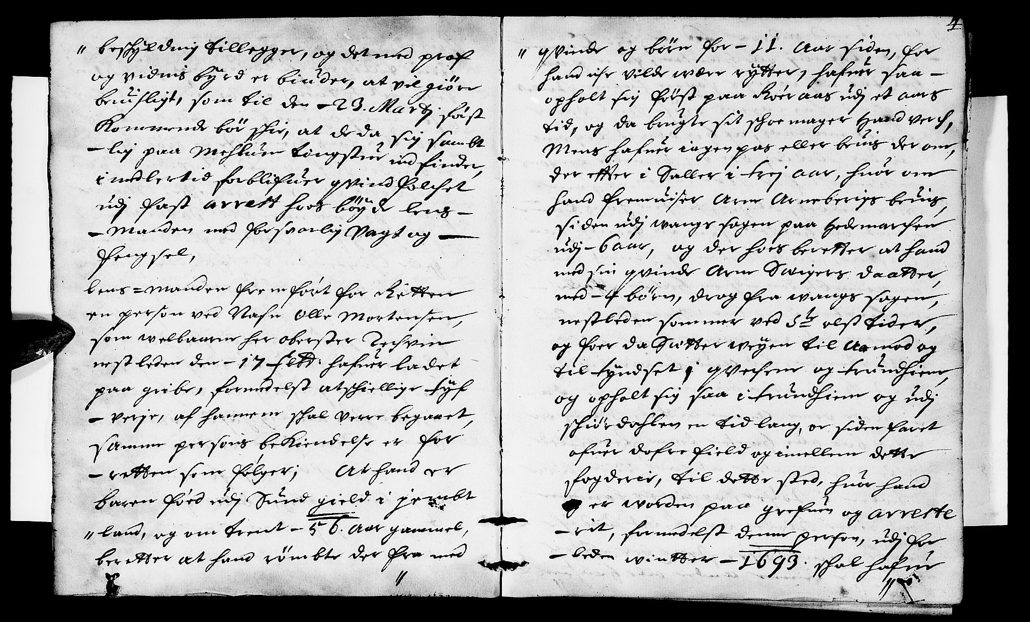 Sorenskriverier i Gudbrandsdalen, AV/SAH-TING-036/G/Gb/Gbb/L0017: Tingbok - Sør-Gudbrandsdal, 1694, s. 3b-4a