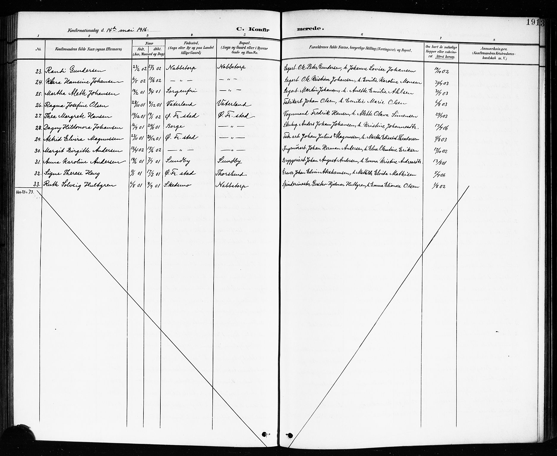 Østre Fredrikstad prestekontor Kirkebøker, SAO/A-10907/G/Ga/L0002: Klokkerbok nr. 2, 1900-1919, s. 191