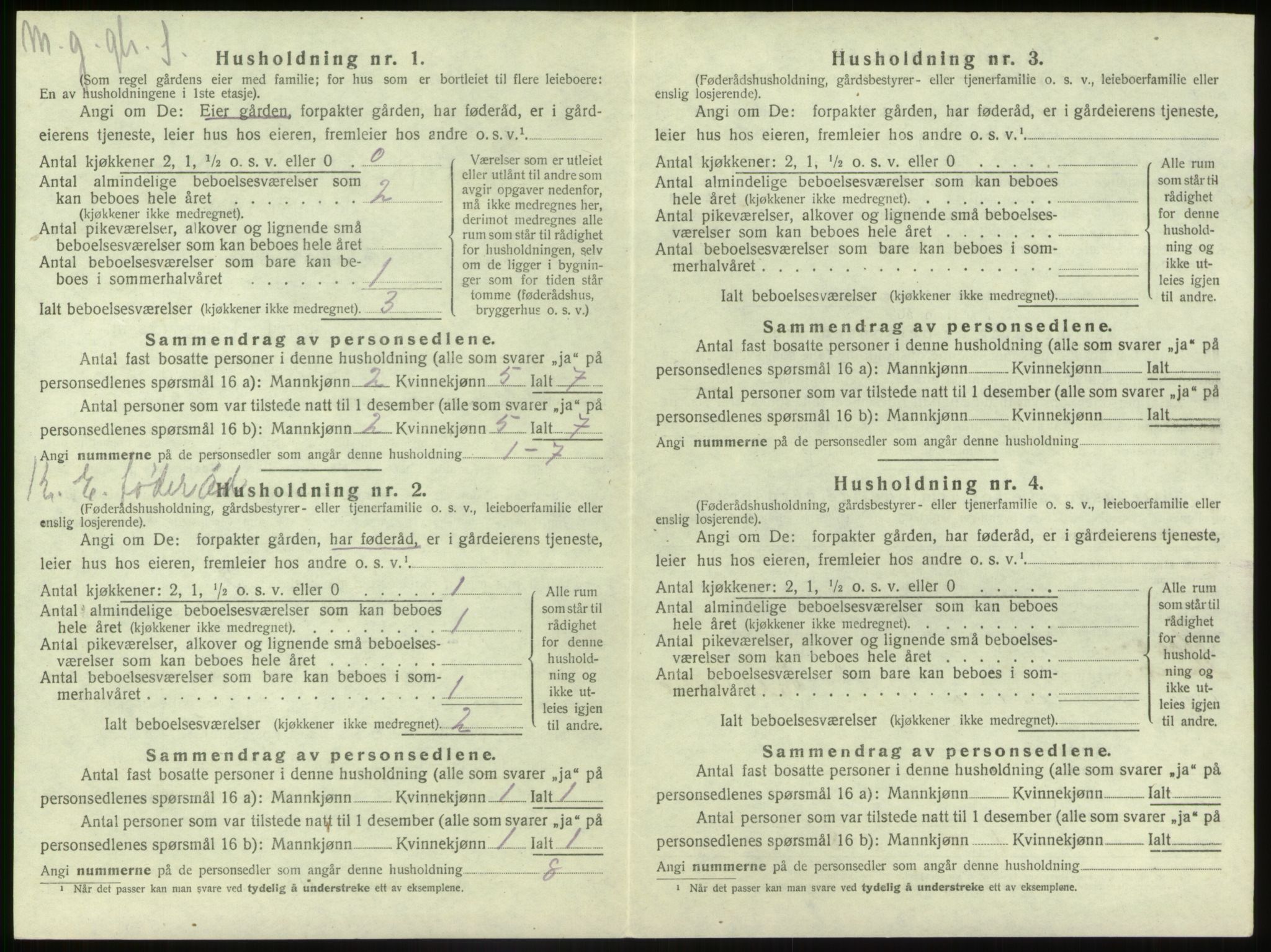 SAB, Folketelling 1920 for 1430 Gaular herred, 1920, s. 521