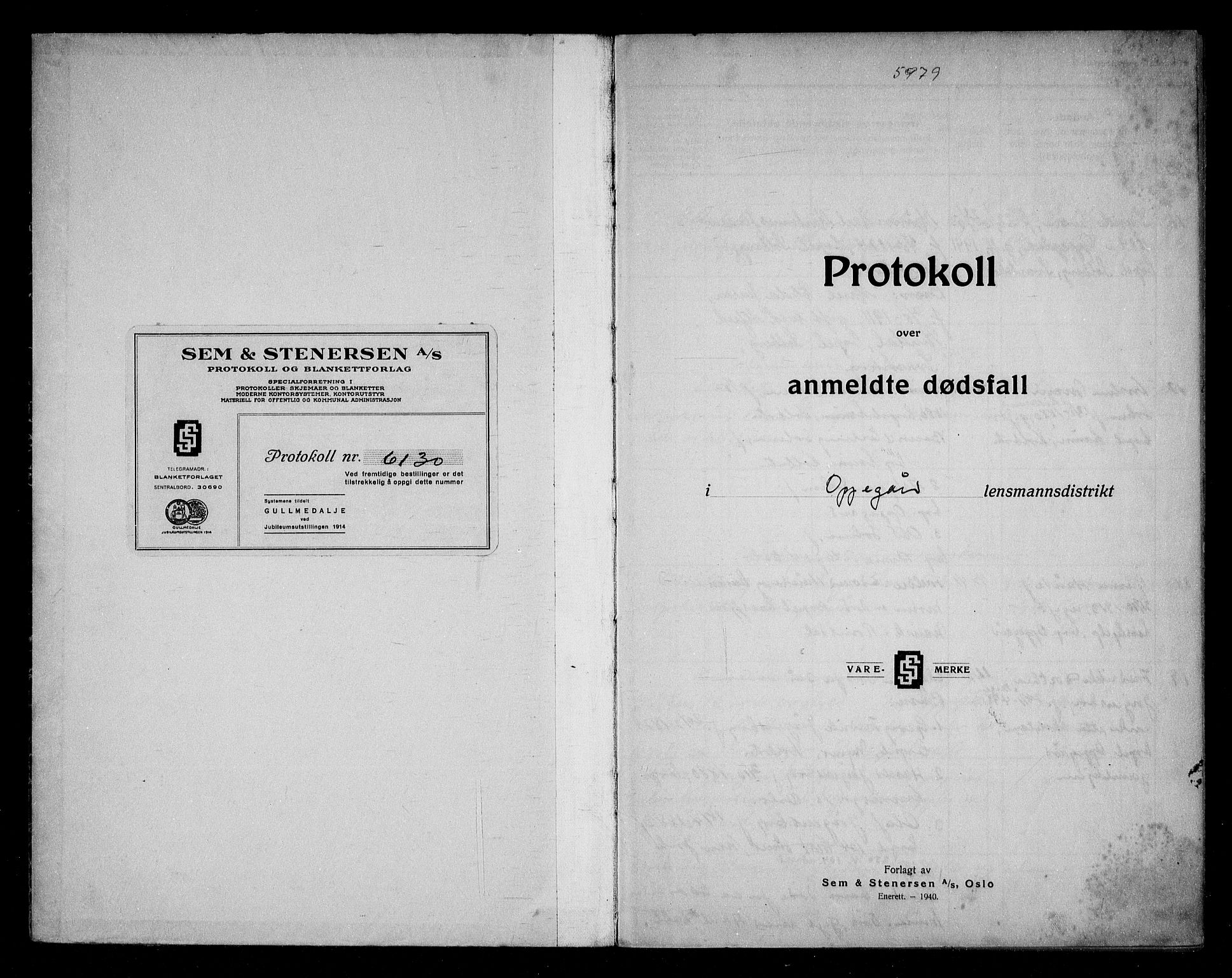 Oppegård lensmannskontor, SAO/A-10186/H/Ha/L0003: Dødsfallsprotokoll, 1941-1945